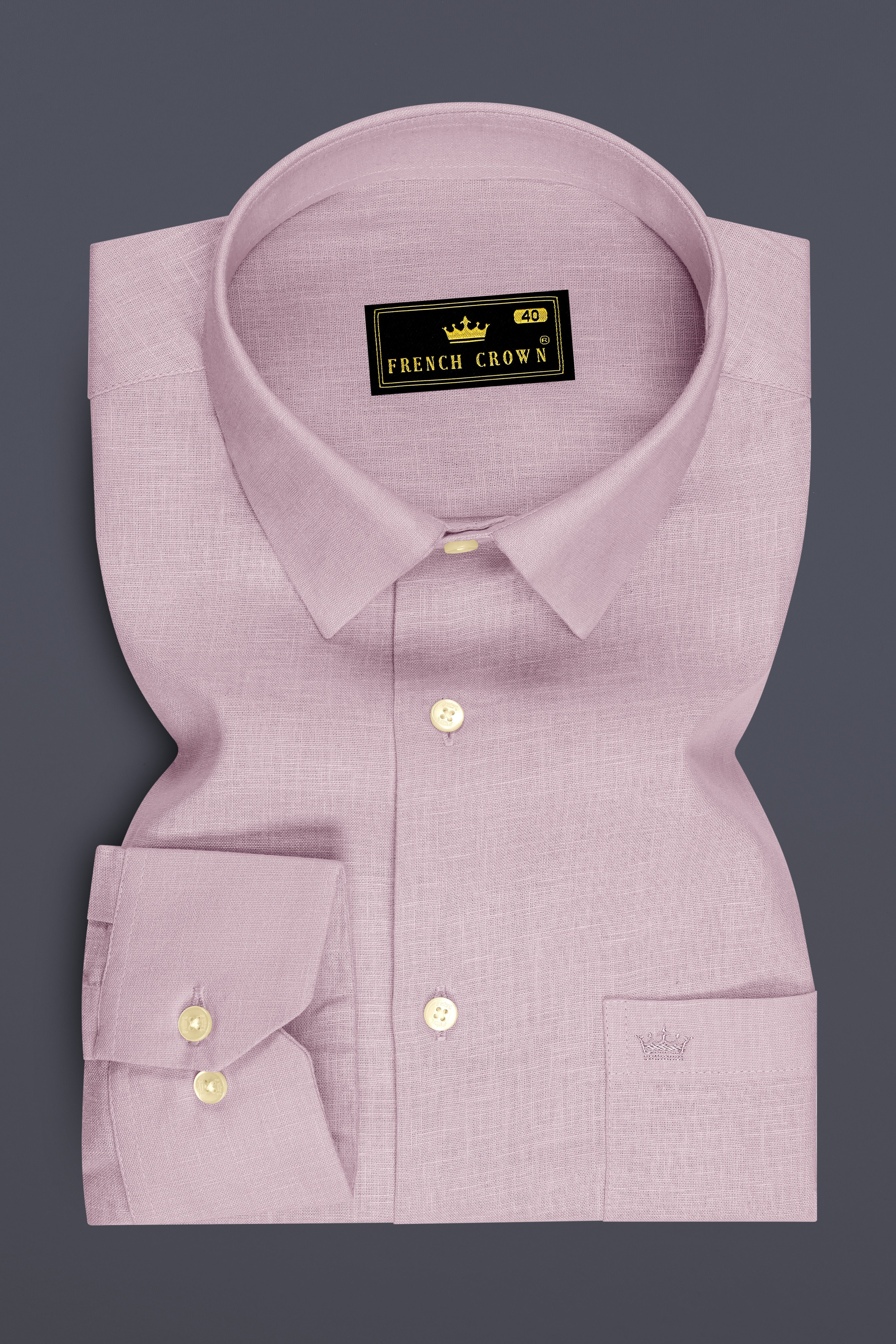 Zenith-Maverick Pink Luxurious Linen Dress Shirt
