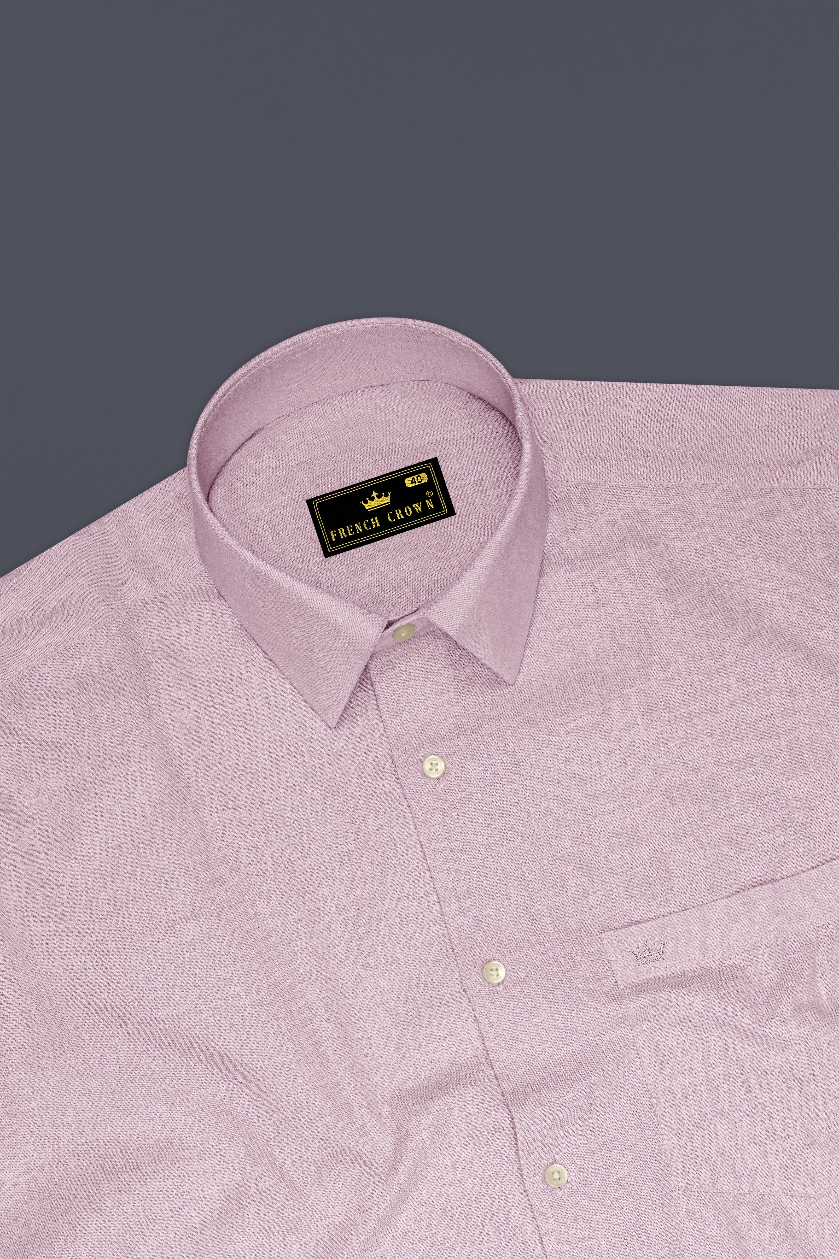 Zenith-Maverick Pink Luxurious Linen Dress Shirt