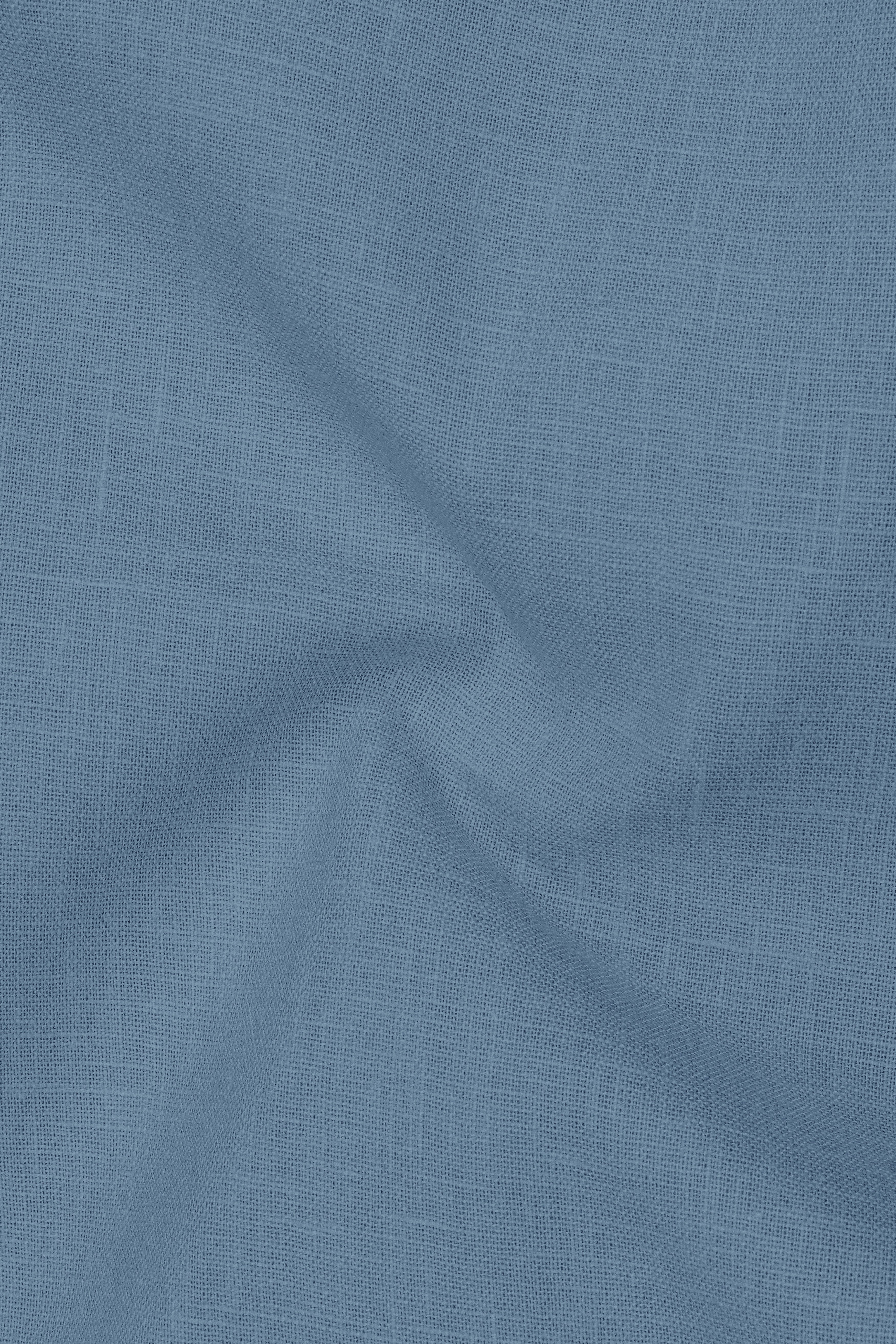 Azure-Lynch Blue Luxurious Linen Dress Shirt