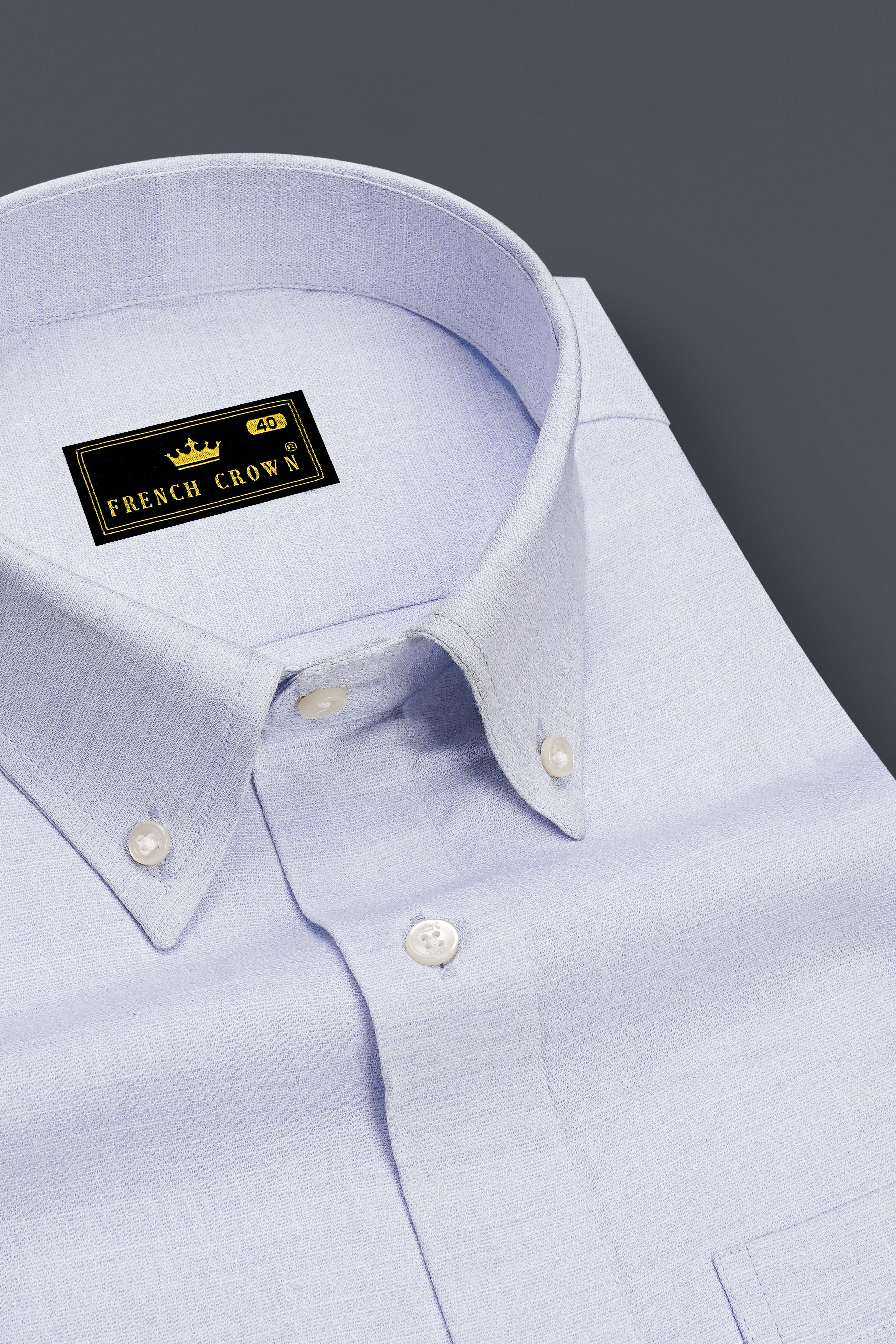 Maris-Tealish Blue Chambray Premium Cotton Dress Shirt