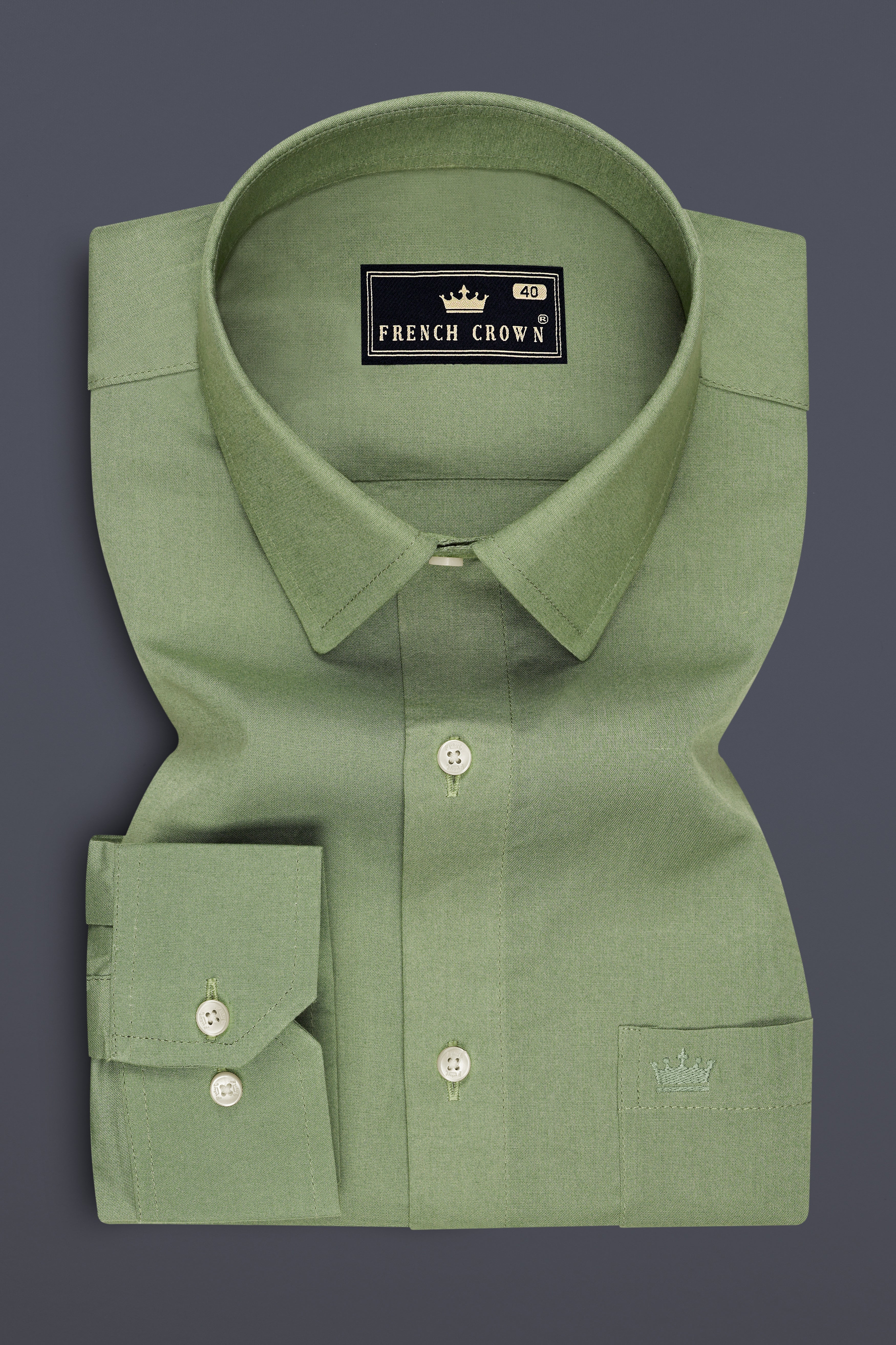 Verdant-Battleship Green Super Soft Premium Cotton Dress Shirt