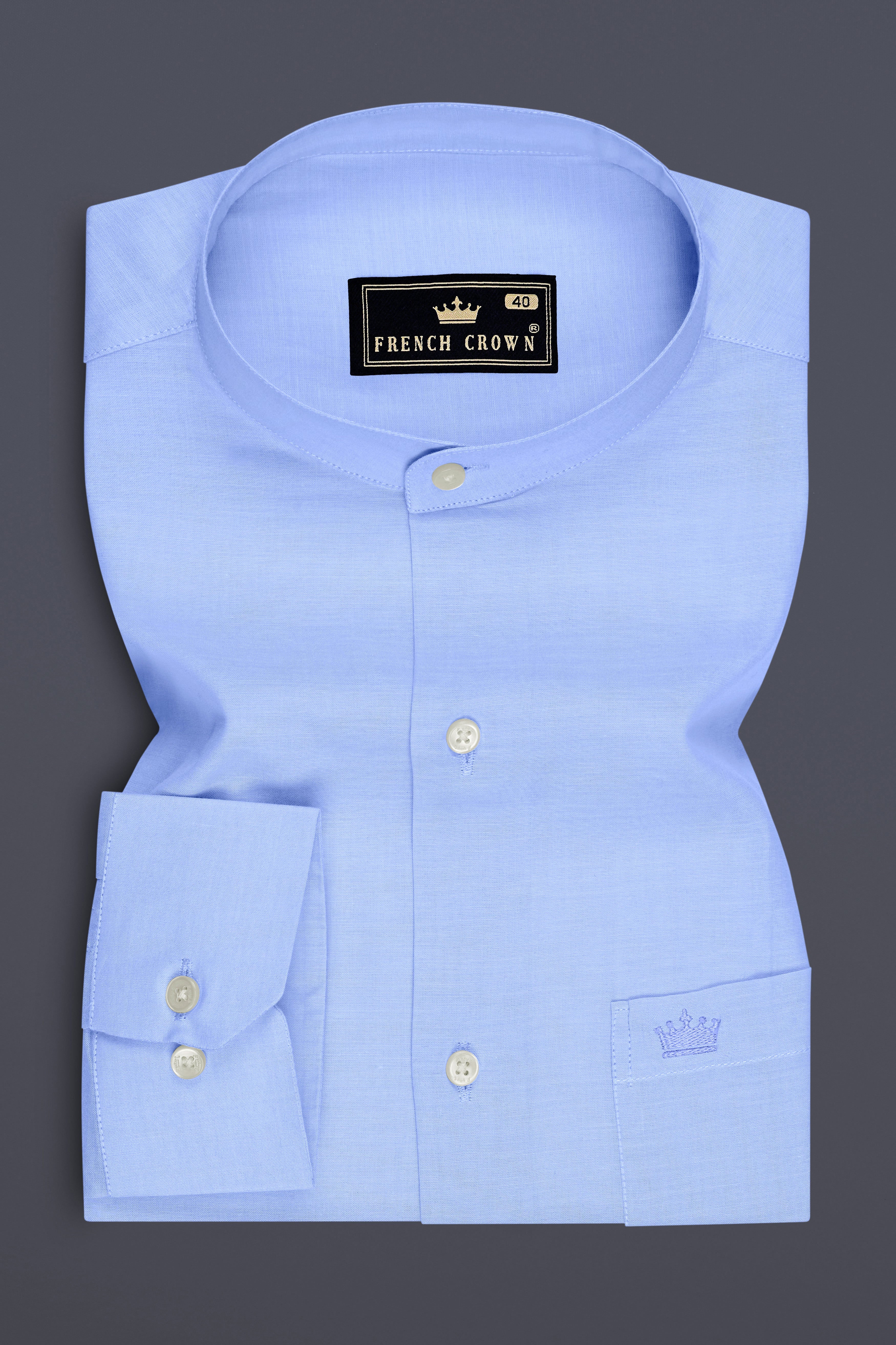 Aureon-Spindle Blue Light Weight Super Soft Premium Cotton Semi Formal Shirt