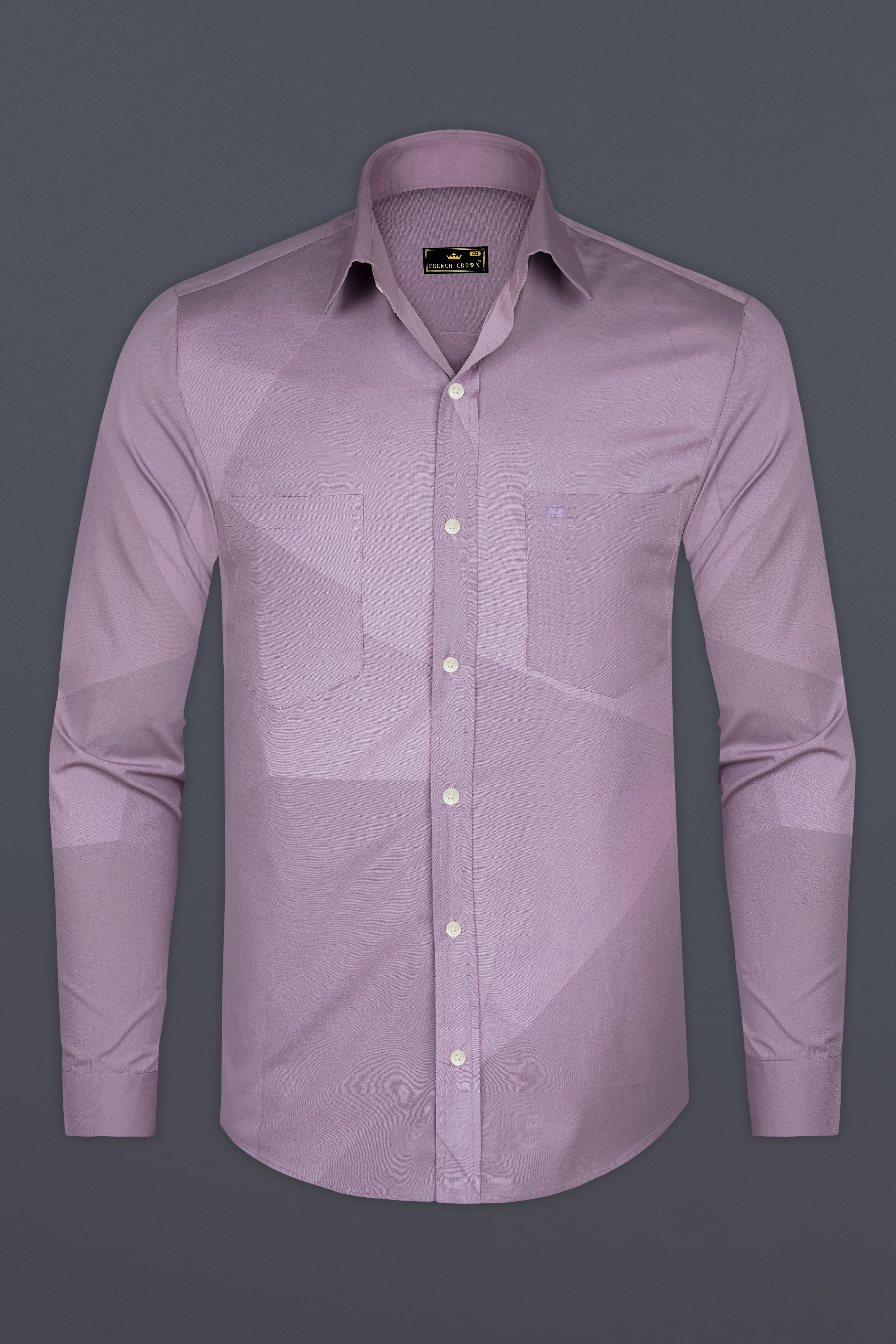 Virelle-Cinereous Pink Printed Super Soft Premium Cotton Casual Designer Shirt