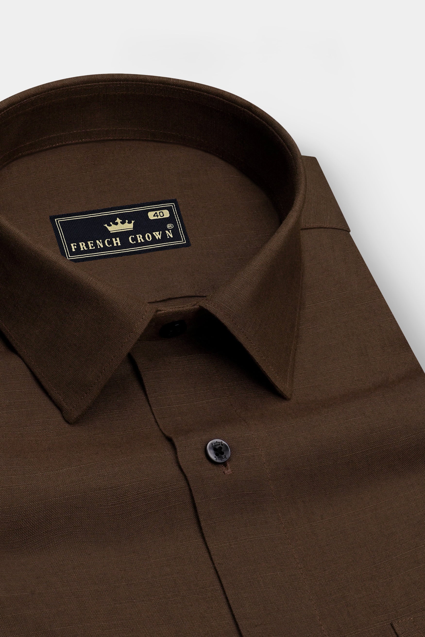 Sienna-Cork Brown Luxurious Linen Dress Shirt