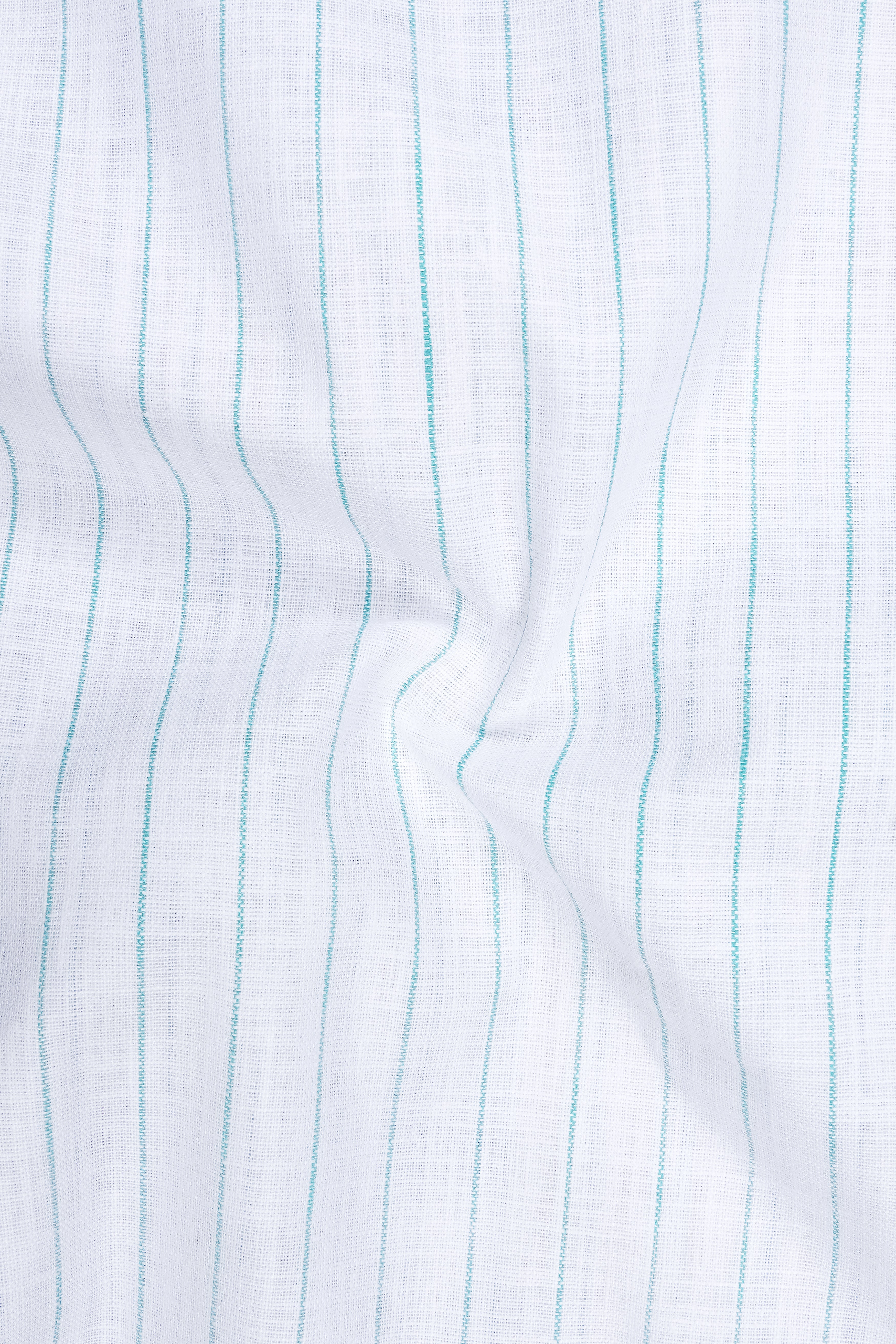 Mariner-Bright White And Neptune Blue Pin Striped Luxurious Linen Dress Shirt