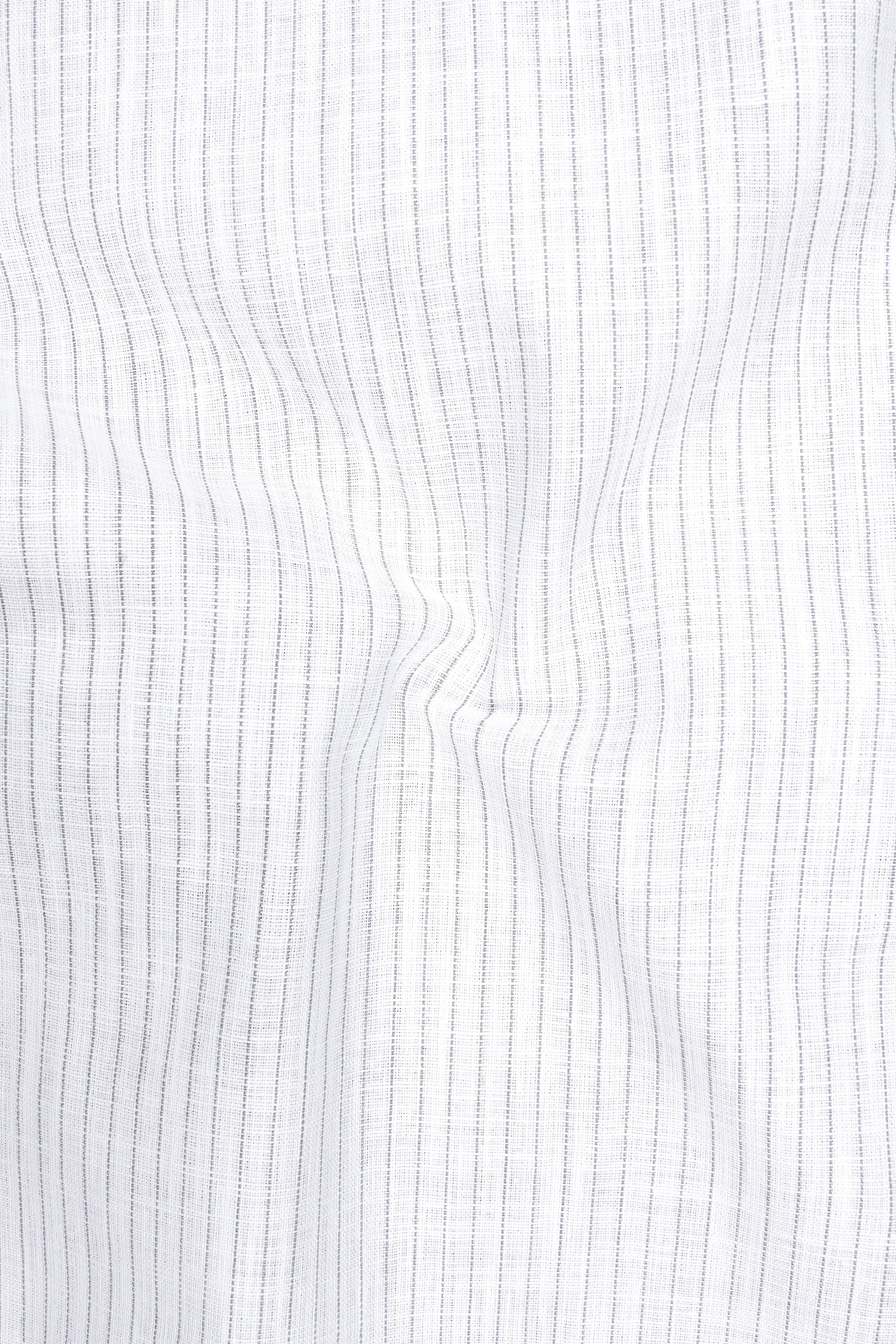 Poise-Bright White And Chalice Gray Pin Striped Luxurious Linen Dress Shirt