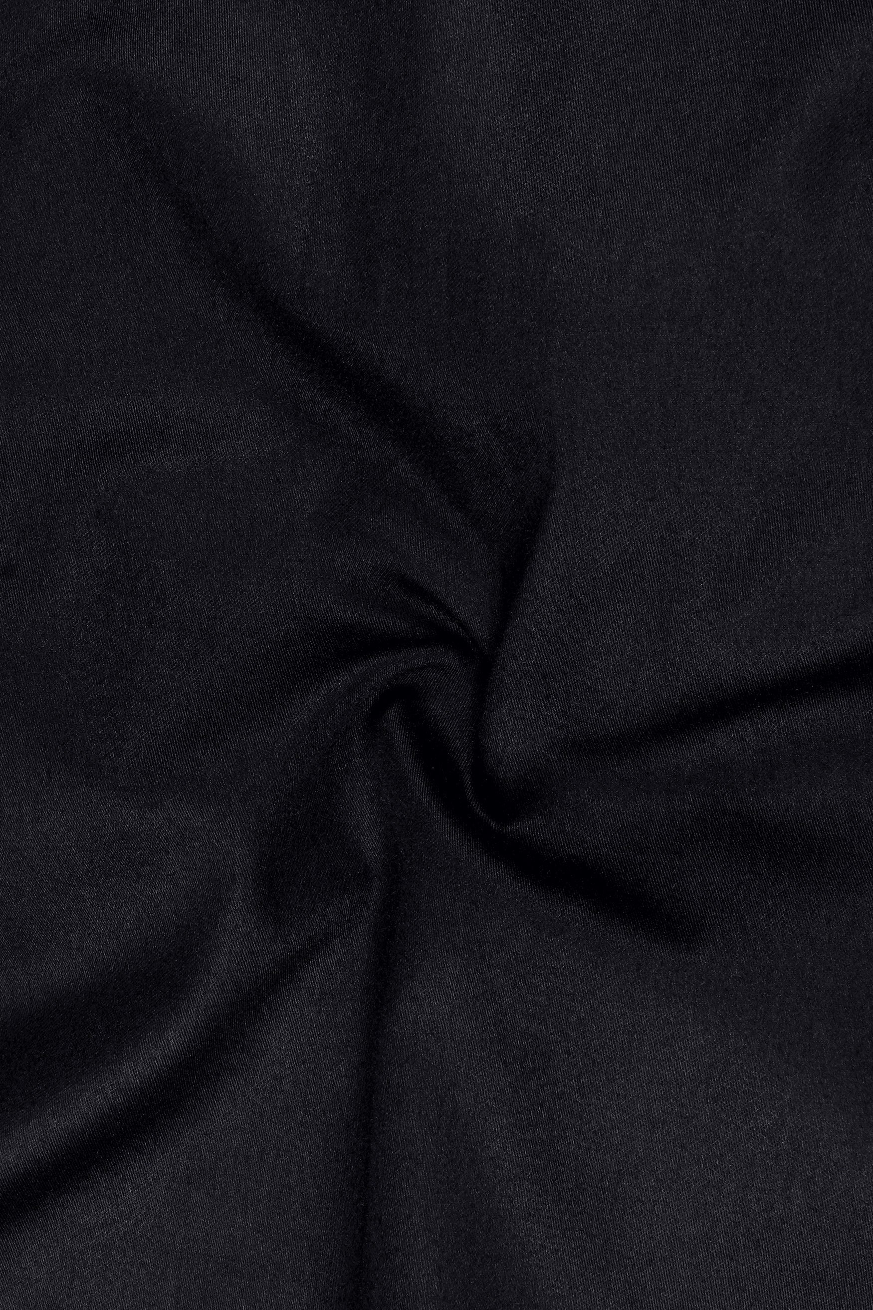 Noir-Jade Black Subtle Sheen Super Soft Premium Cotton Button Down Dress Shirt
