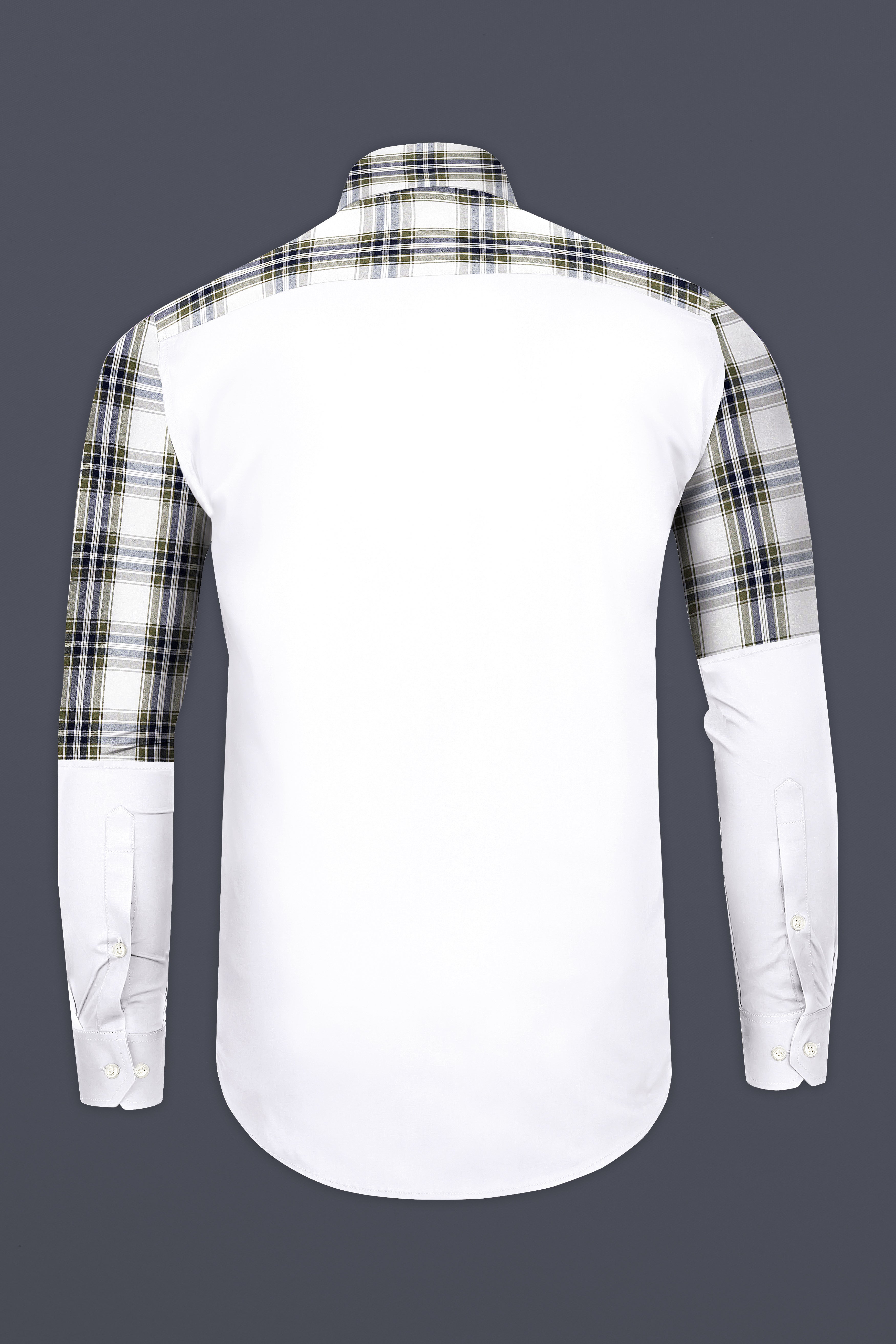 Meadow-Friar Green And Bright White Plaid Seersucker Super Soft Premium Cotton Casual Designer Shirt
