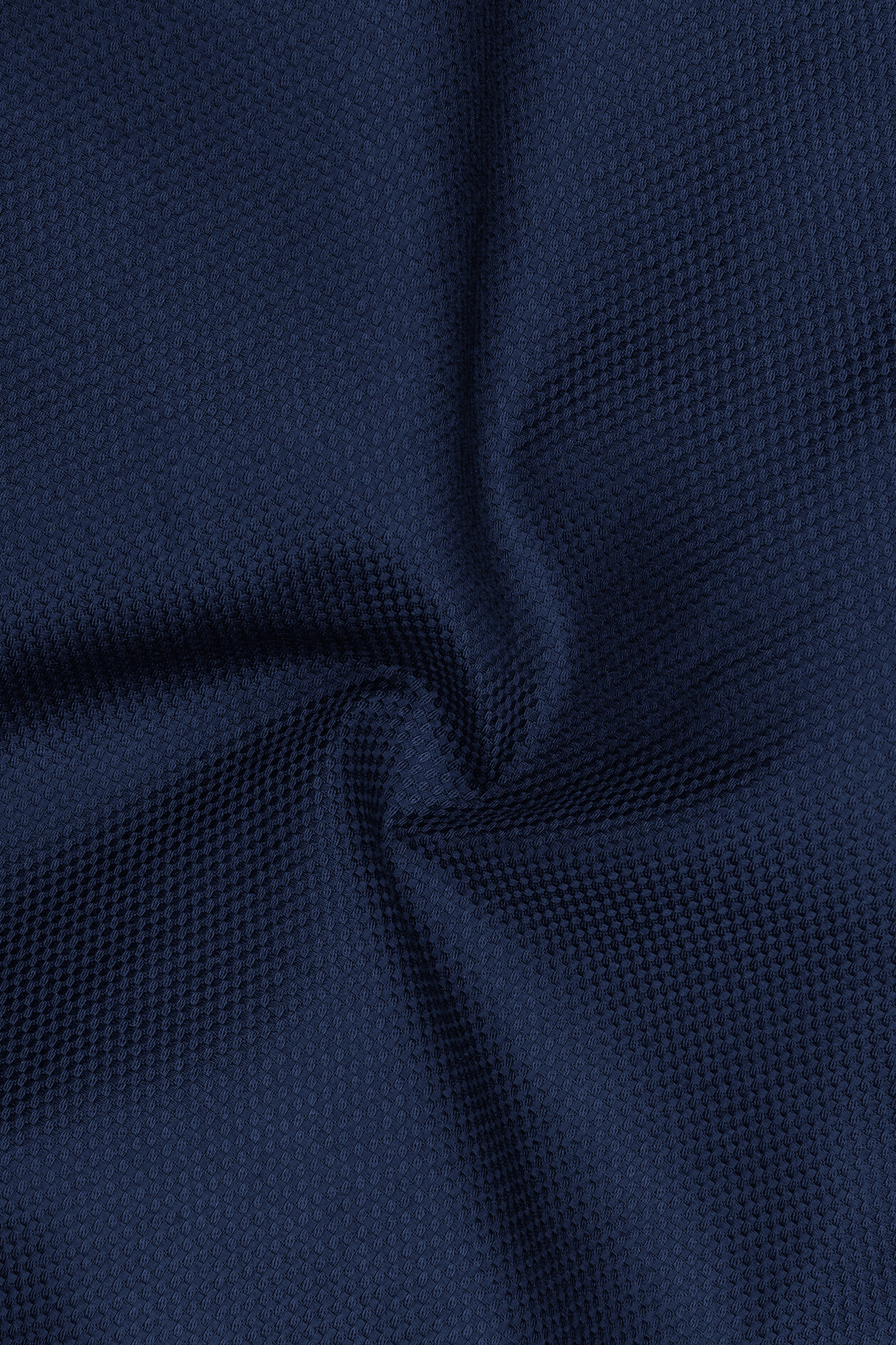 Aegis-Ebony Navy Dobby Textured Premium Giza Cotton Dress Shirt