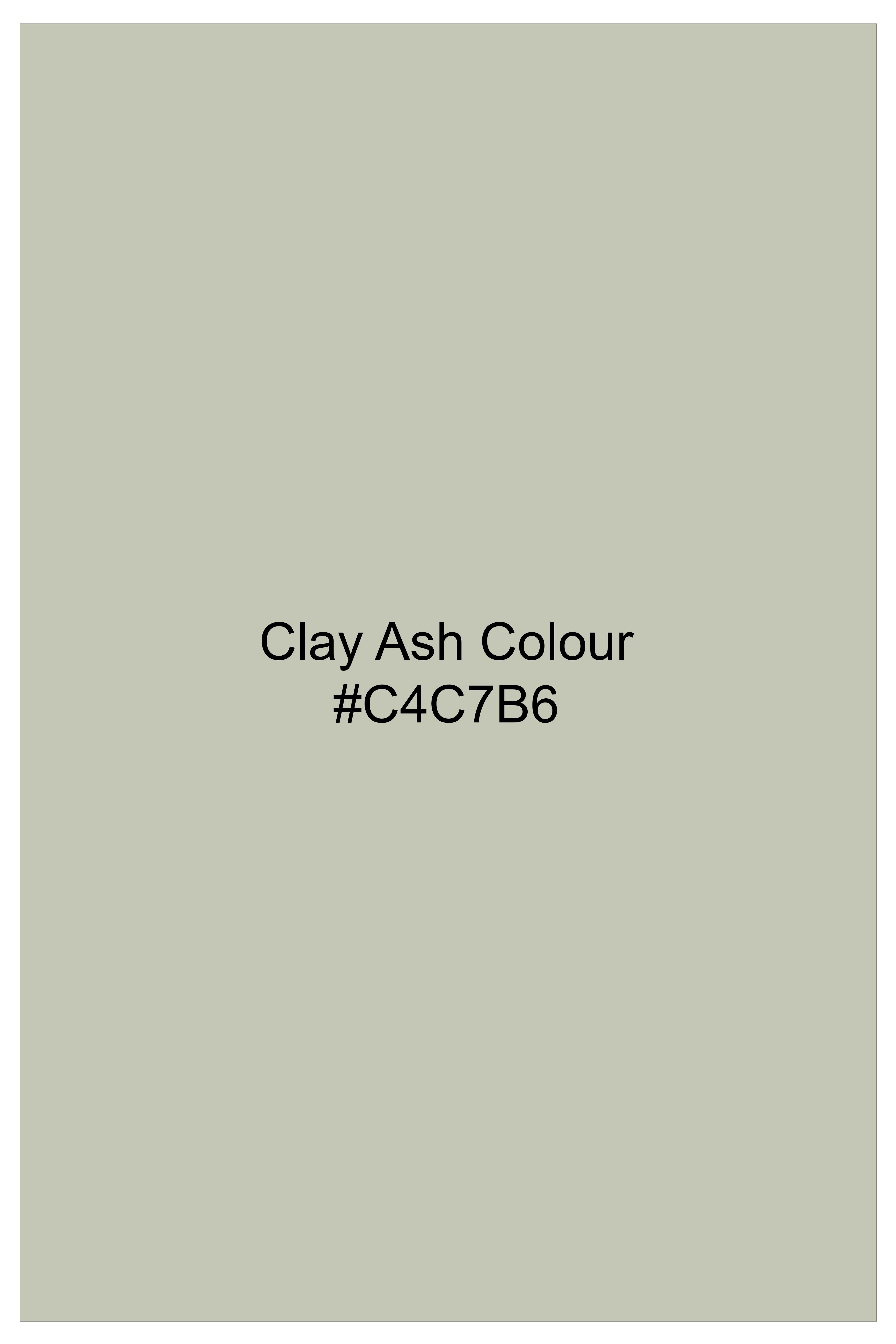 Cendro-Clay Ash Gray Oxford Premium Cotton Dress Button Down Shirt