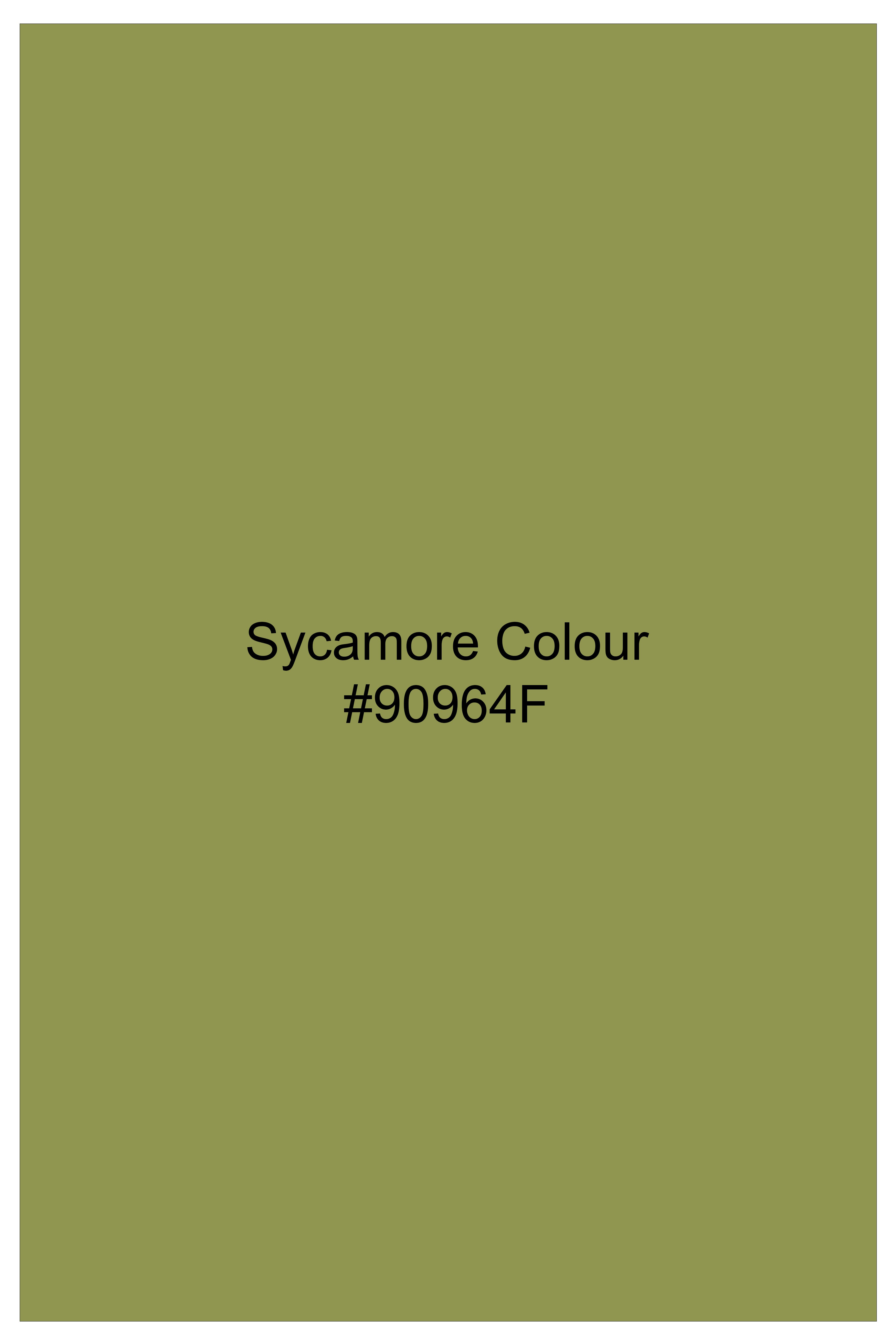 Mossen-Sycamore Green Oxford Premium Cotton Dress Cut Away Shirt