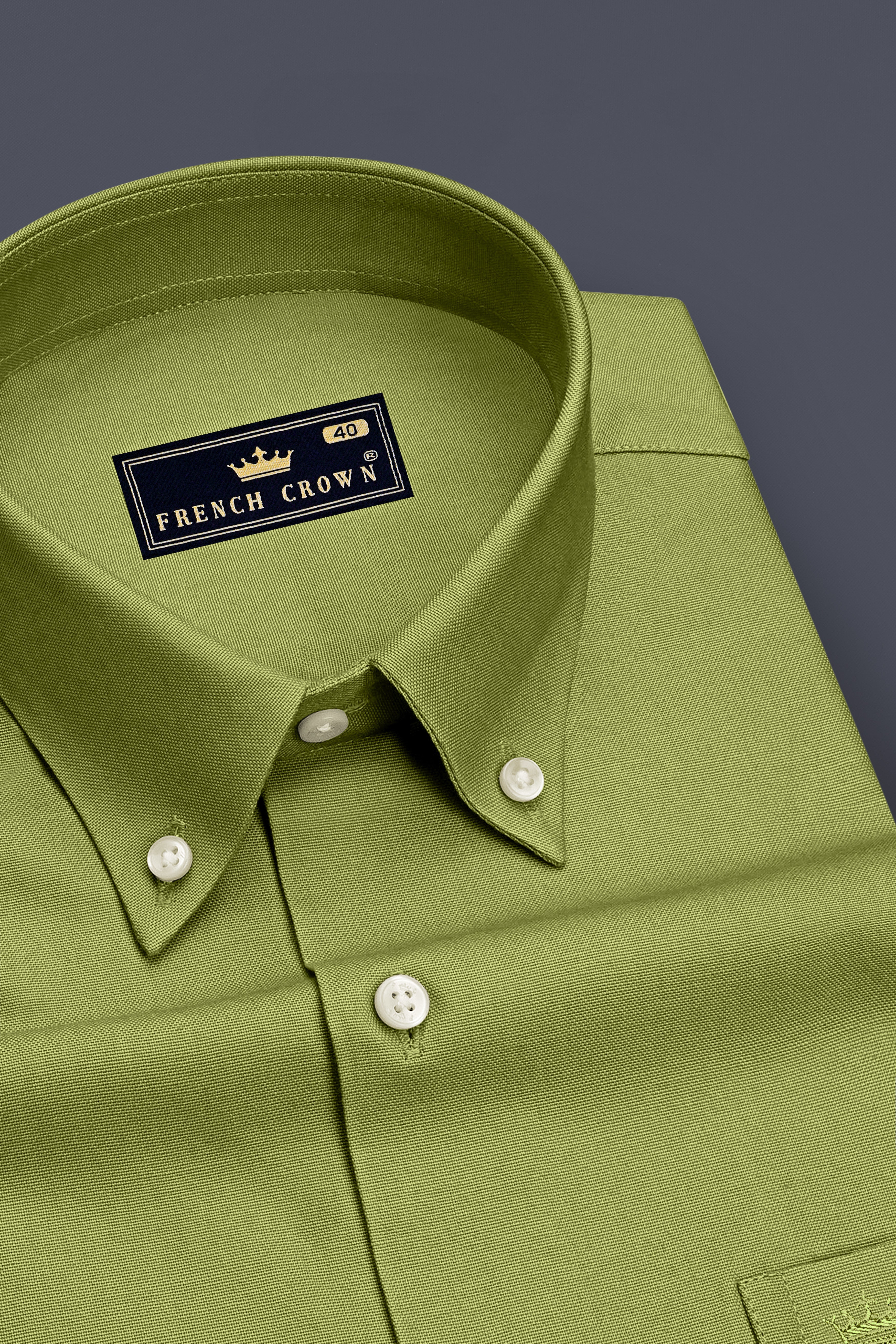 Mossen-Sycamore Green Oxford Premium Cotton Dress Button Down Shirt