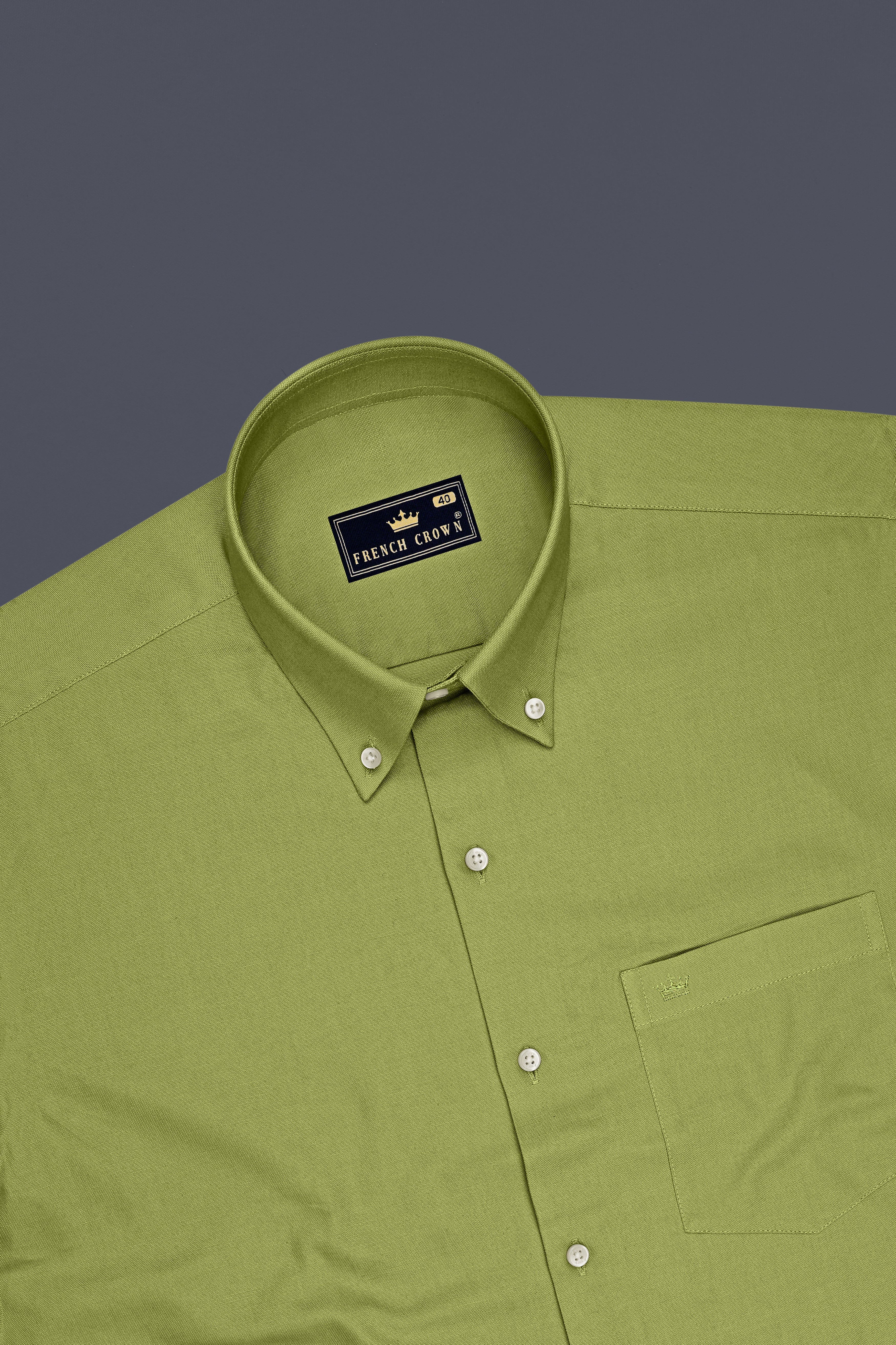 Mossen-Sycamore Green Oxford Premium Cotton Dress Button Down Shirt