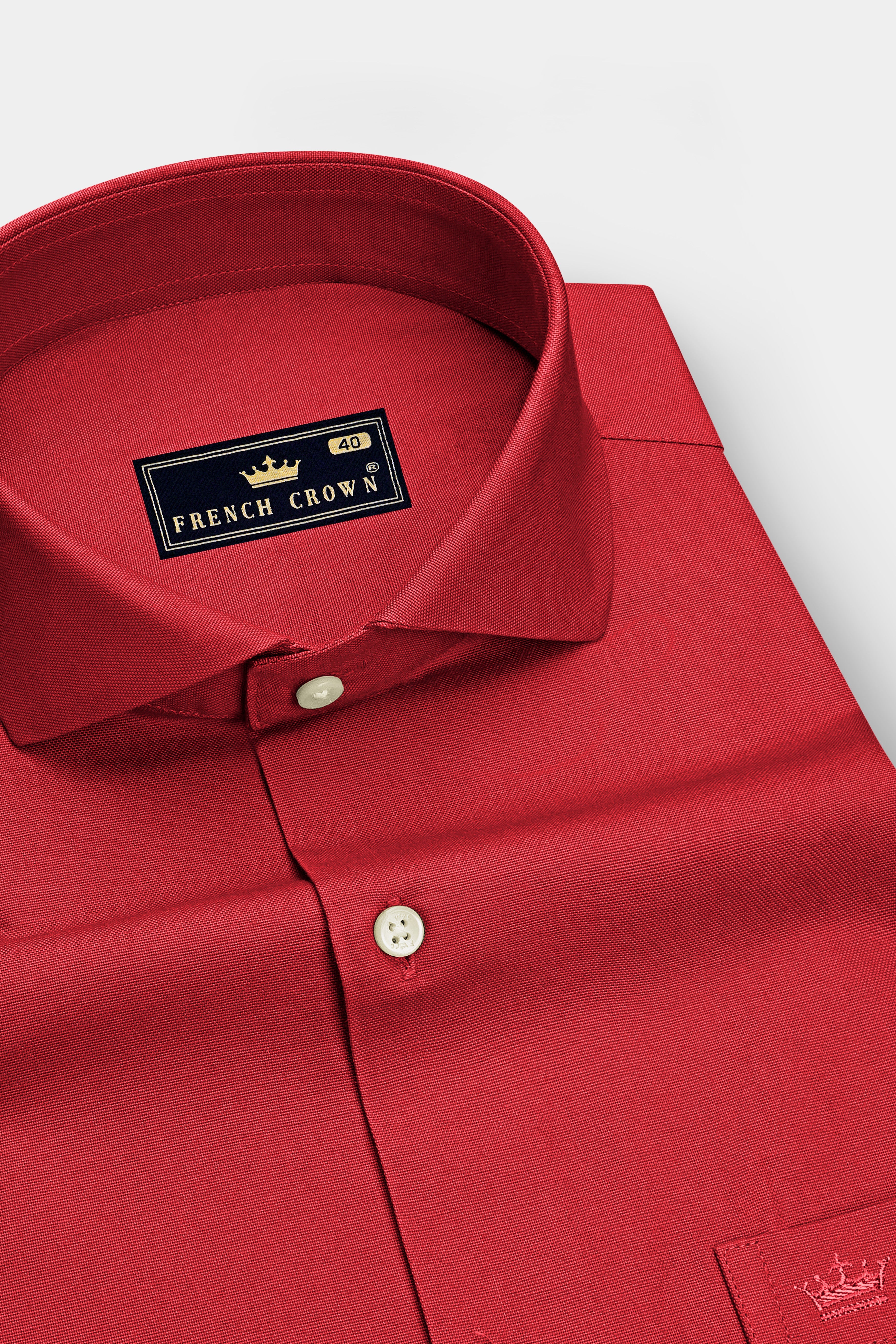 Sorin-Persian Red Oxford Premium Cotton Dress Cut Away Shirt
