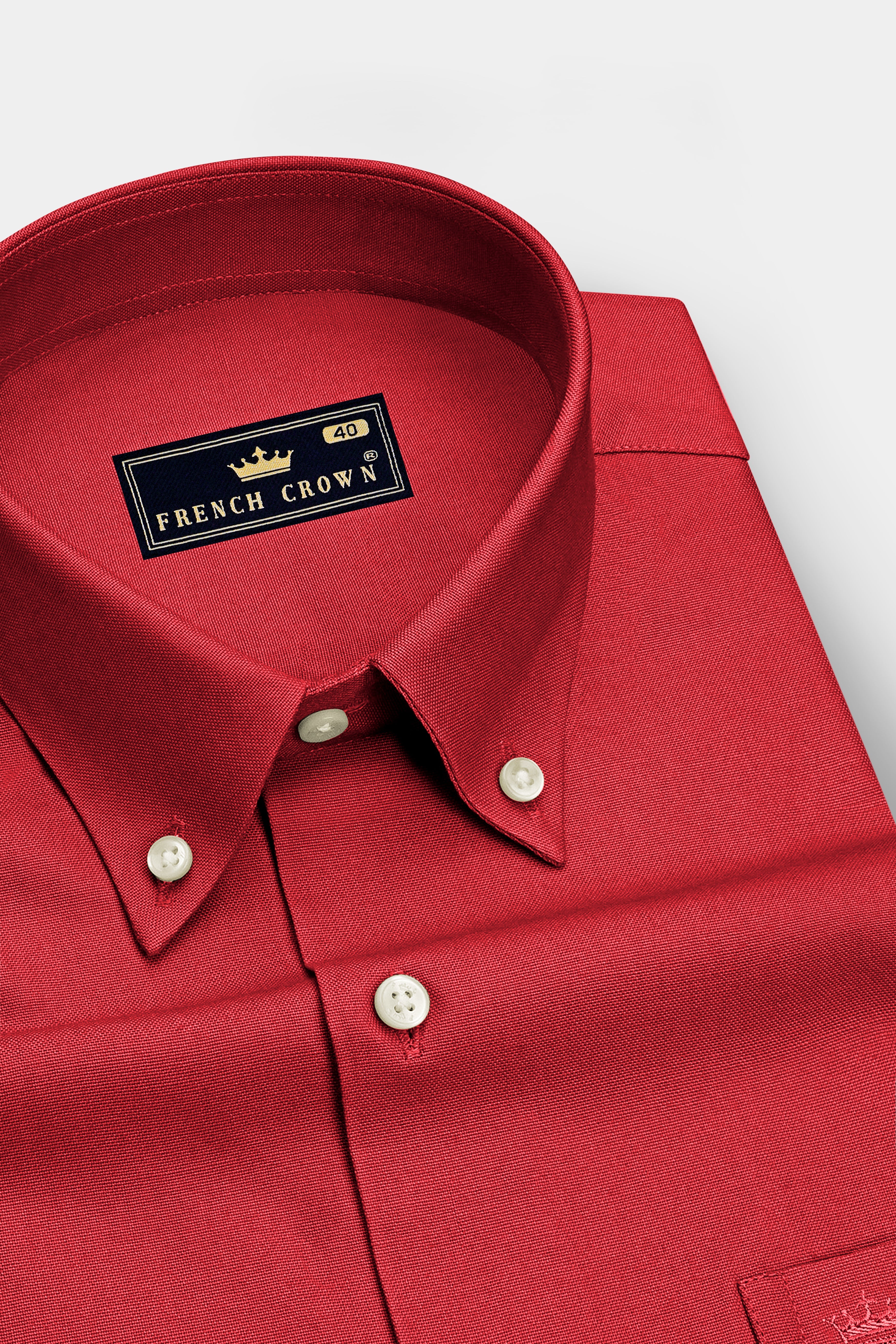 Sorin-Persian Red Oxford Premium Cotton Dress Button Down Shirt