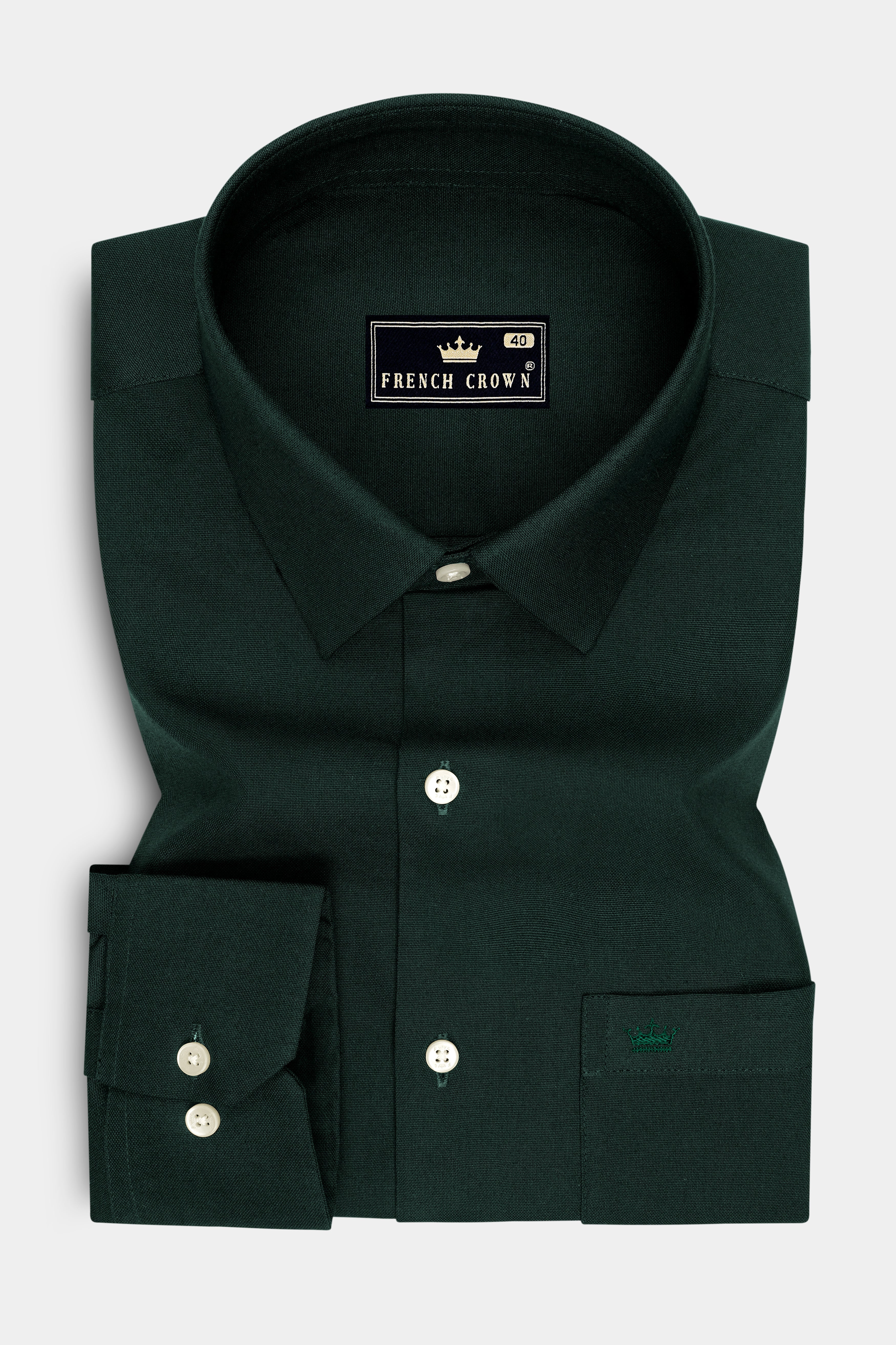 Mossen-Bush Green Oxford Premium Cotton Dress Shirt
