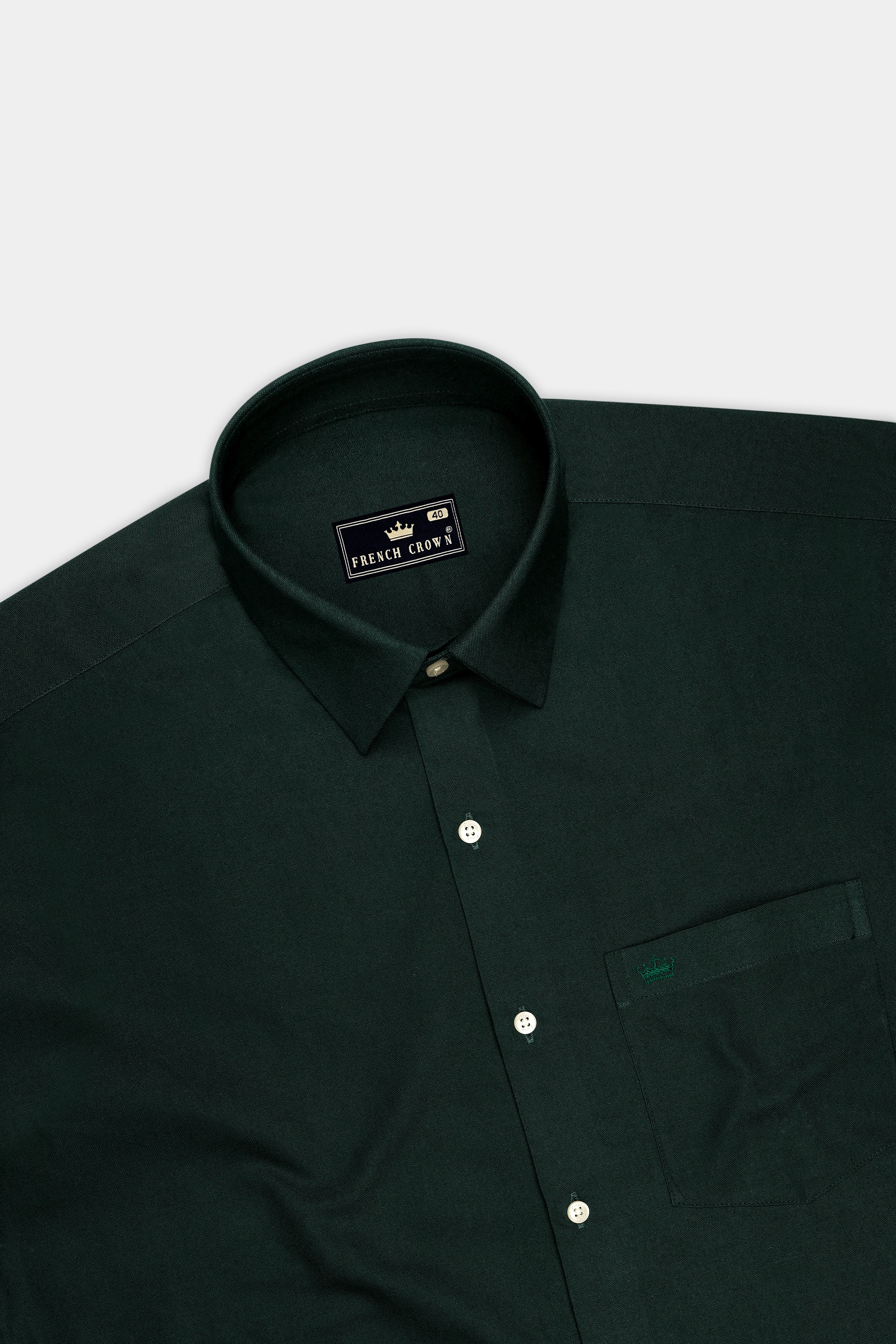 Mossen-Bush Green Oxford Premium Cotton Dress Shirt
