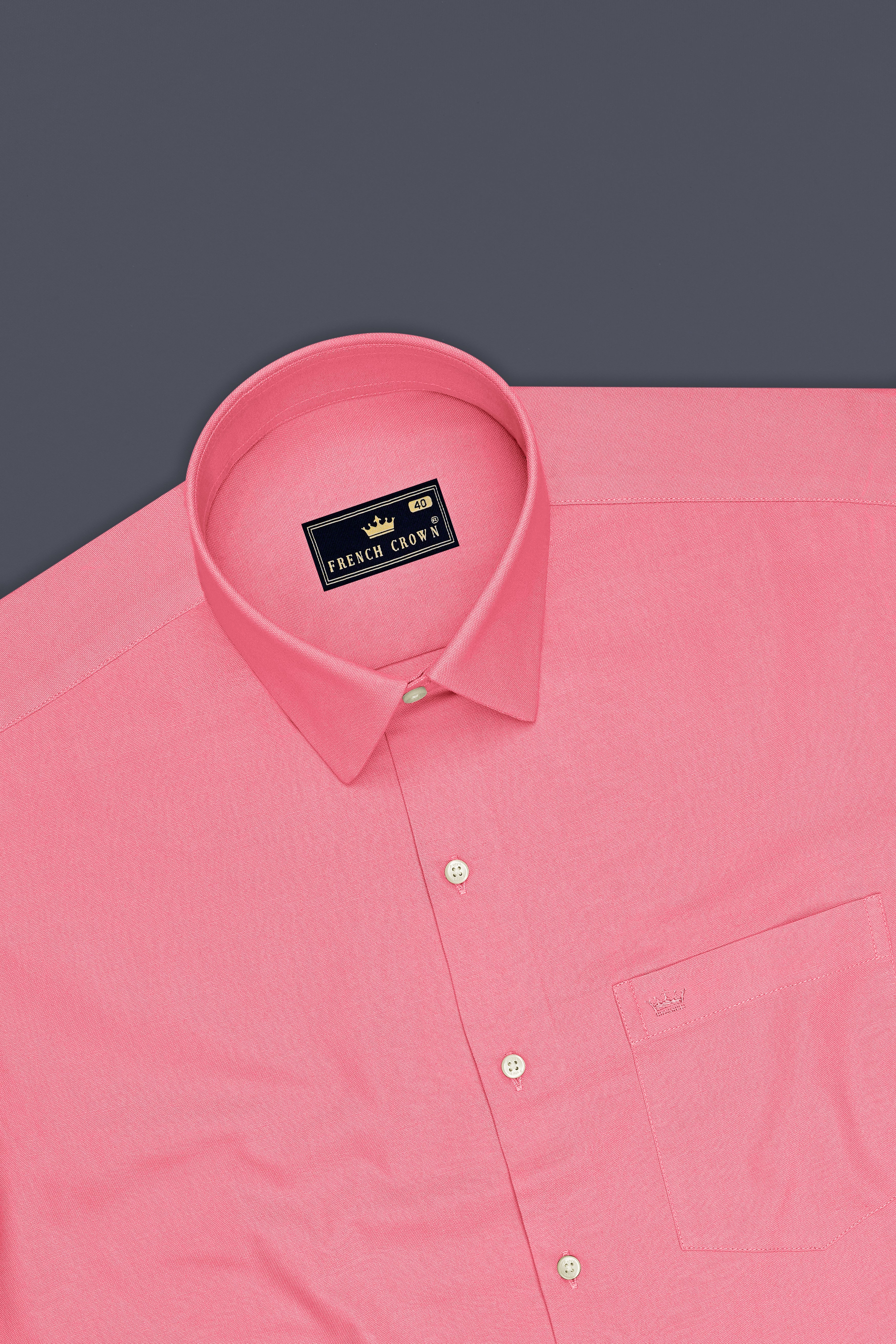 Pechelle-Geraldine Peach Oxford Premium Cotton Dress Shirt