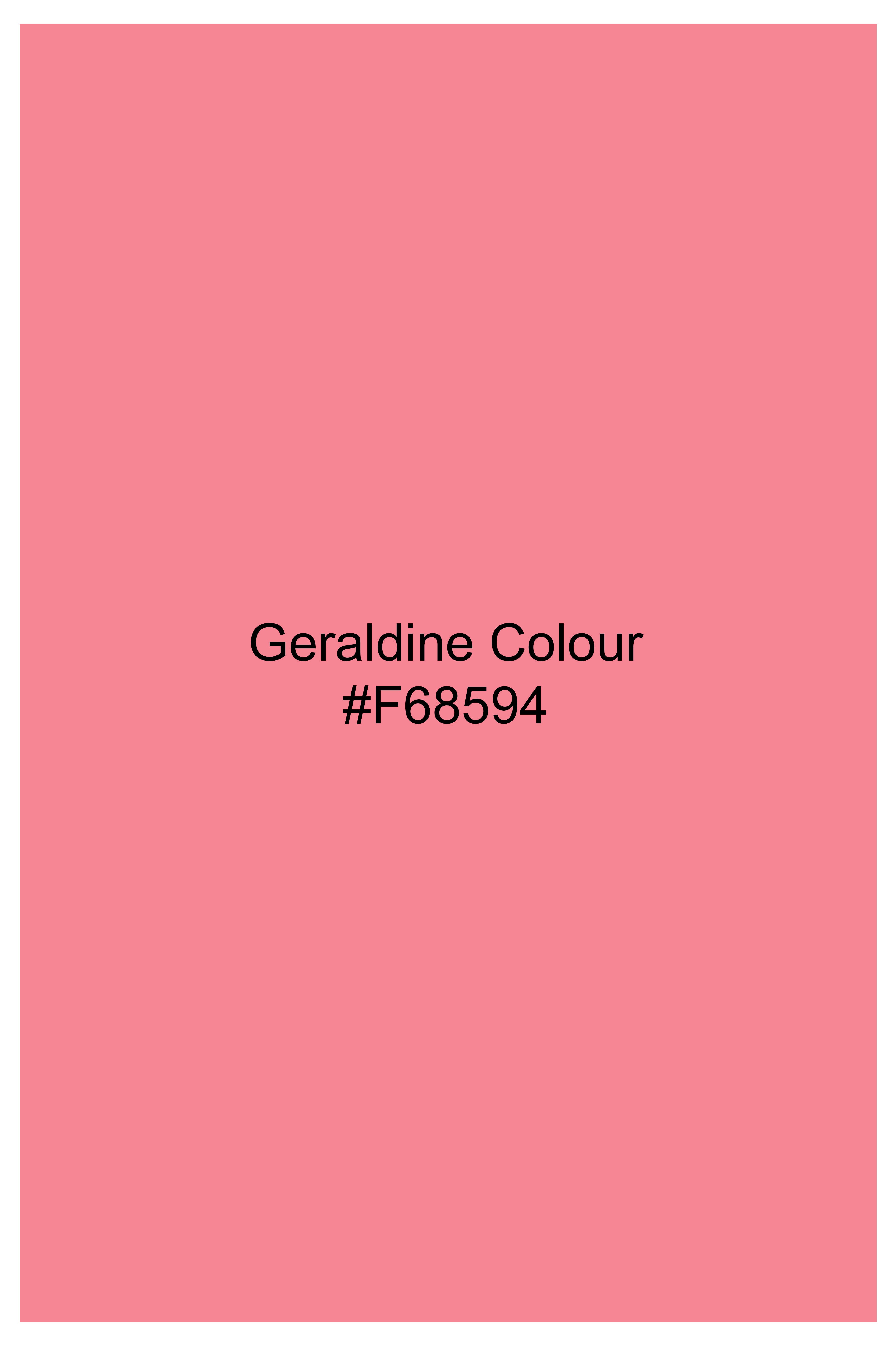 Pechelle-Geraldine Peach Oxford Premium Cotton Dress Cut Away Shirt