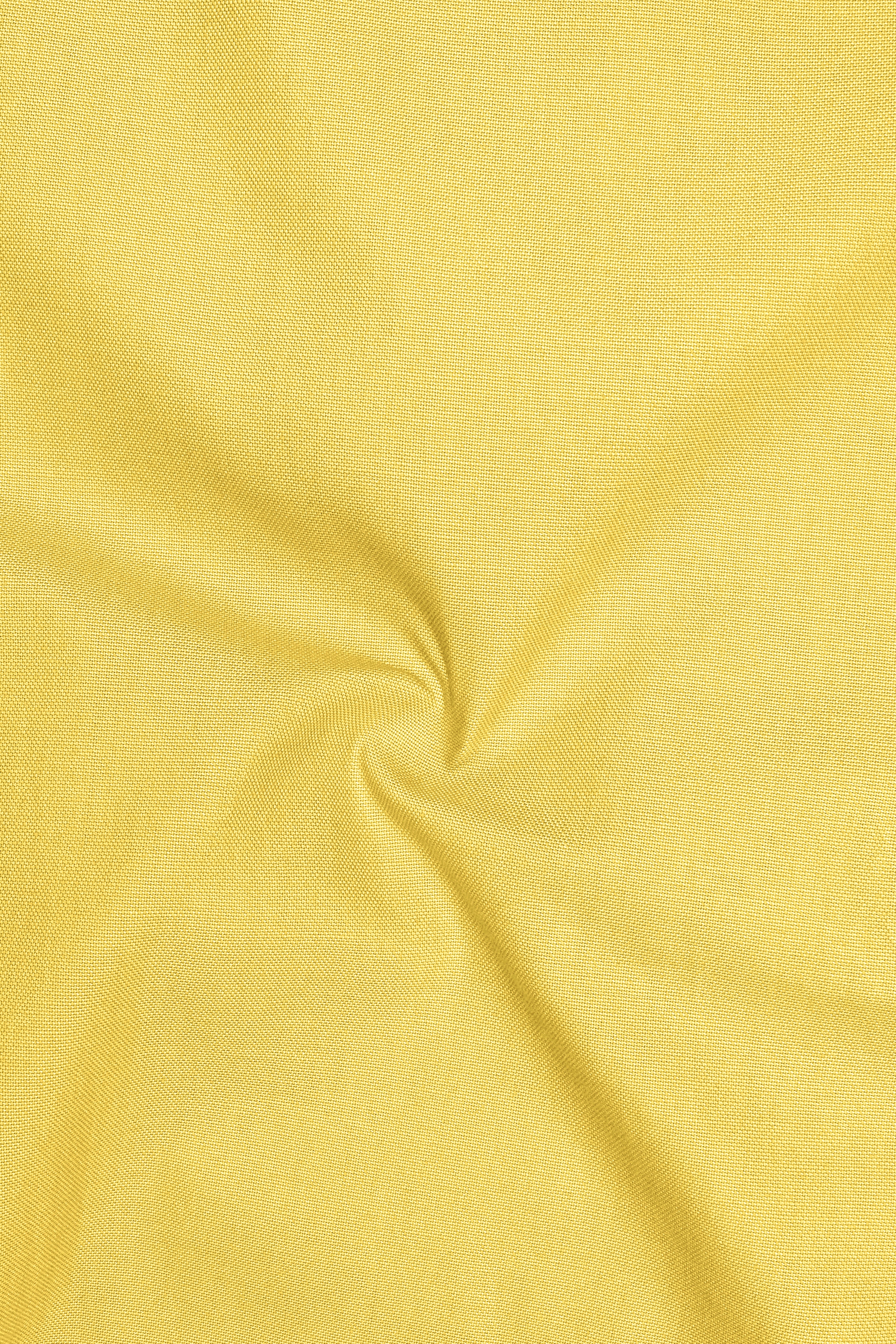 Soleil-Sunshine Yellow Oxford Premium Cotton Dress Cut Away Shirt