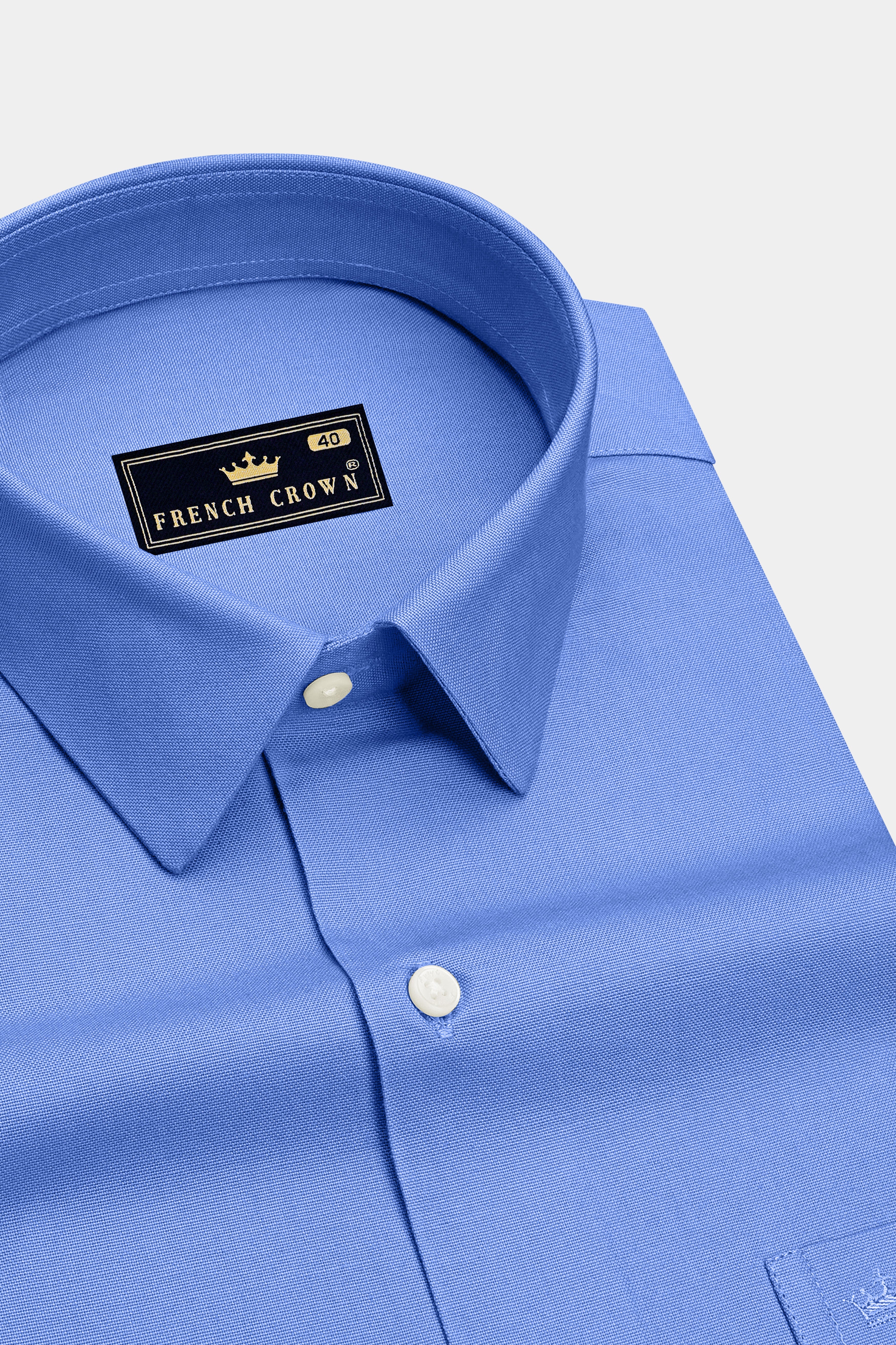 Ciel-Cornflower Blue Oxford Premium Cotton Dress Shirt