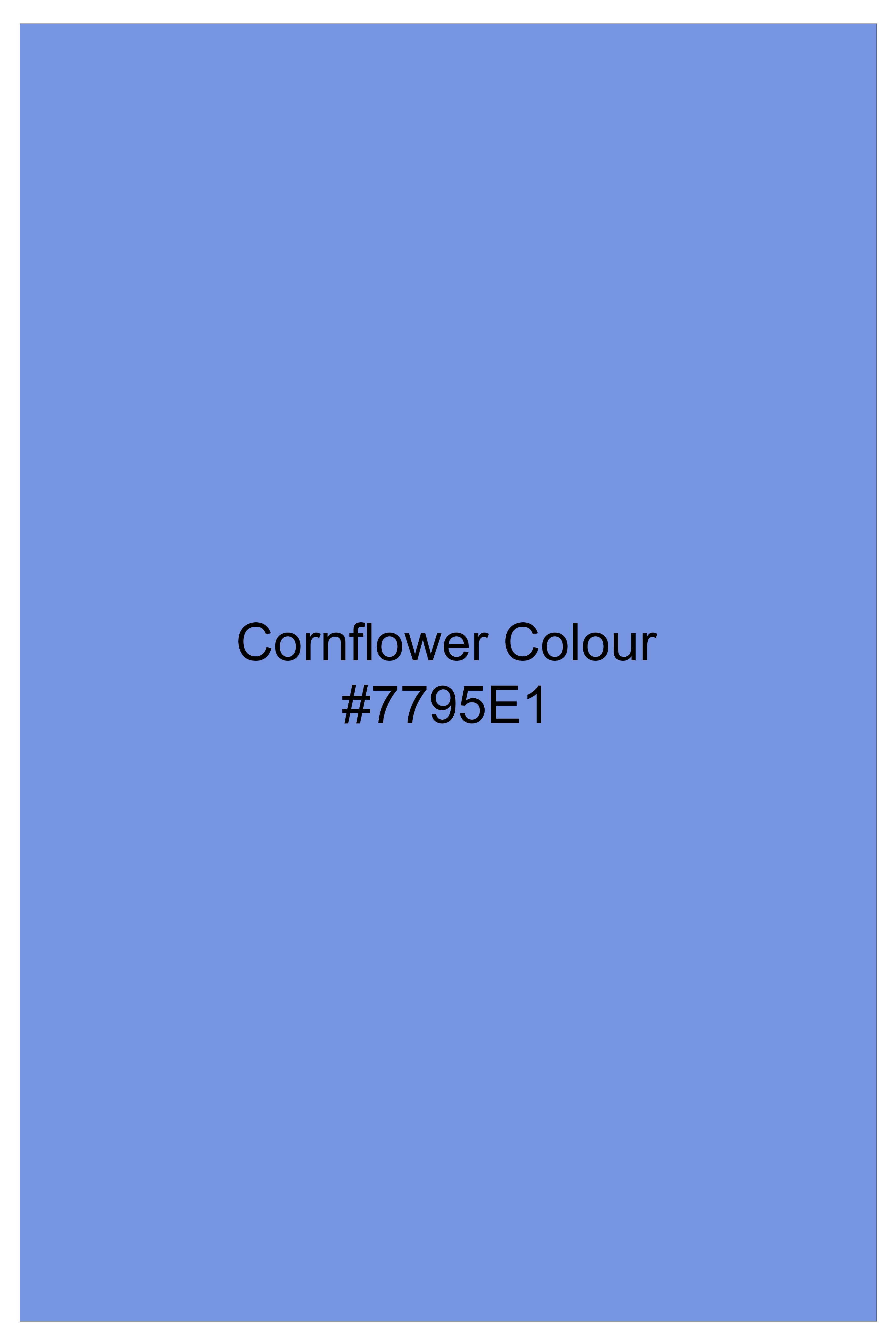 Ciel-Cornflower Blue Oxford Premium Cotton Dress Cut Away Shirt