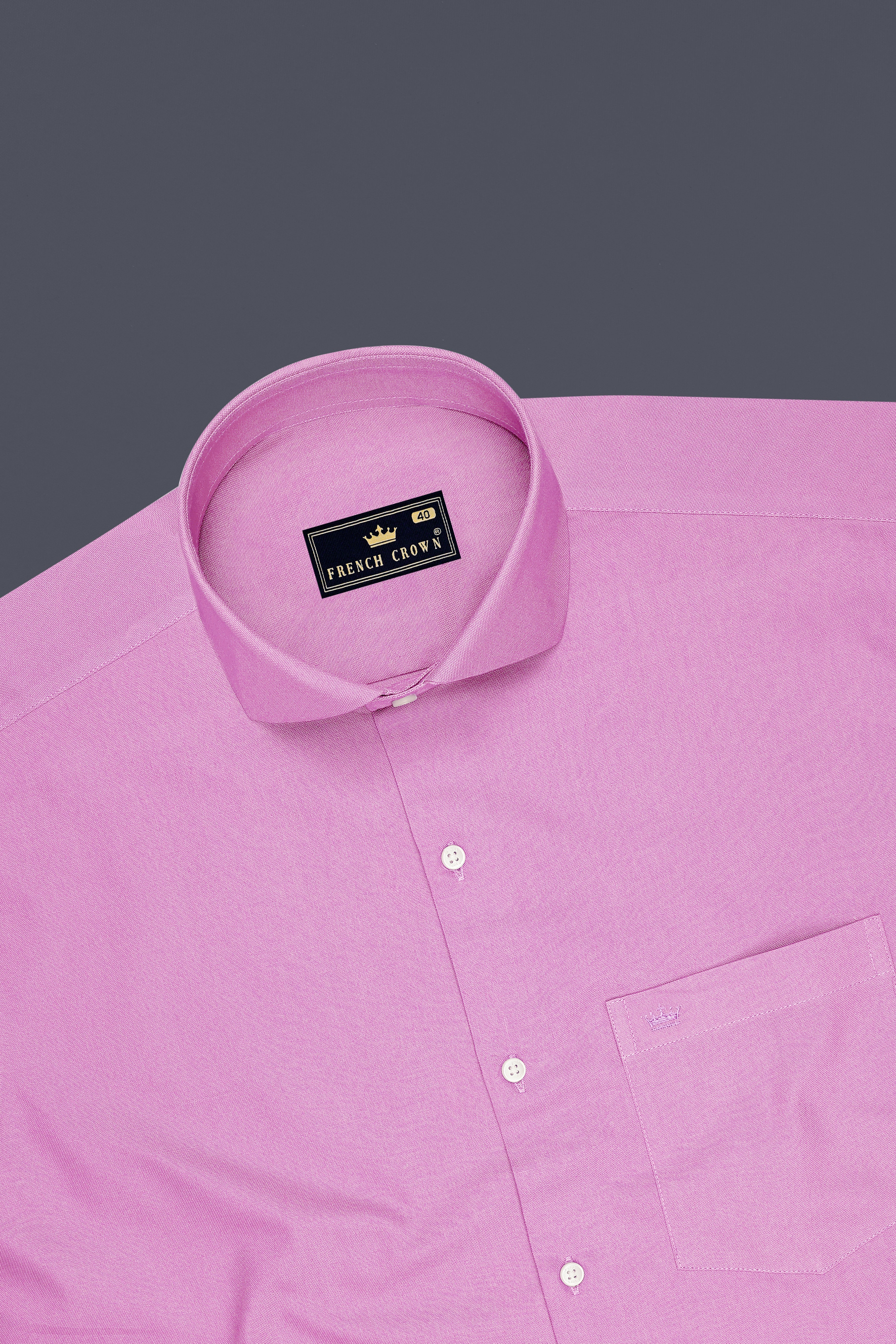 Lorien-Orchid Pink Oxford Premium Cotton Dress Cut Away Shirt