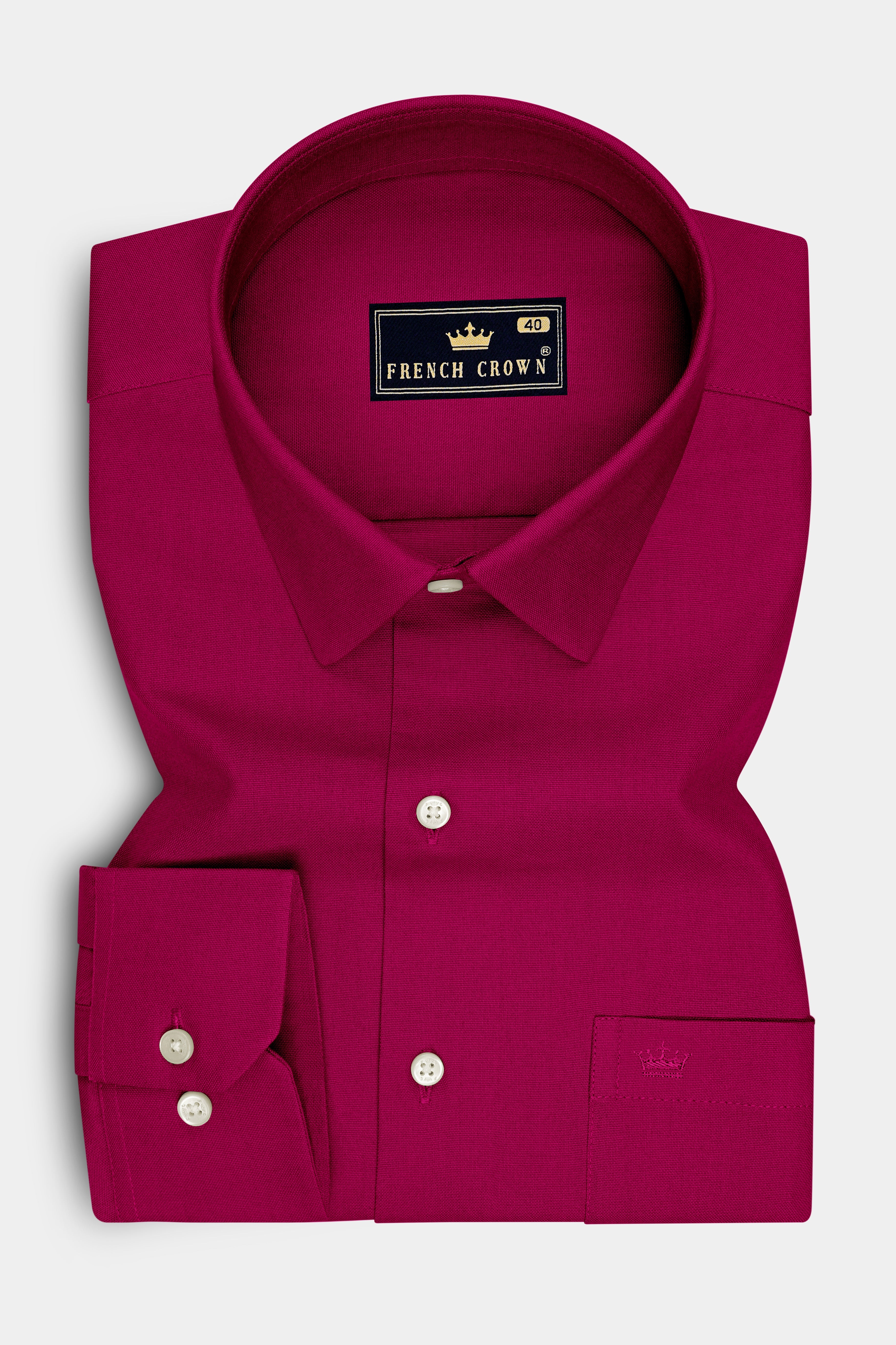 Roselle-Mulberry Pink Oxford Premium Cotton Dress Shirt