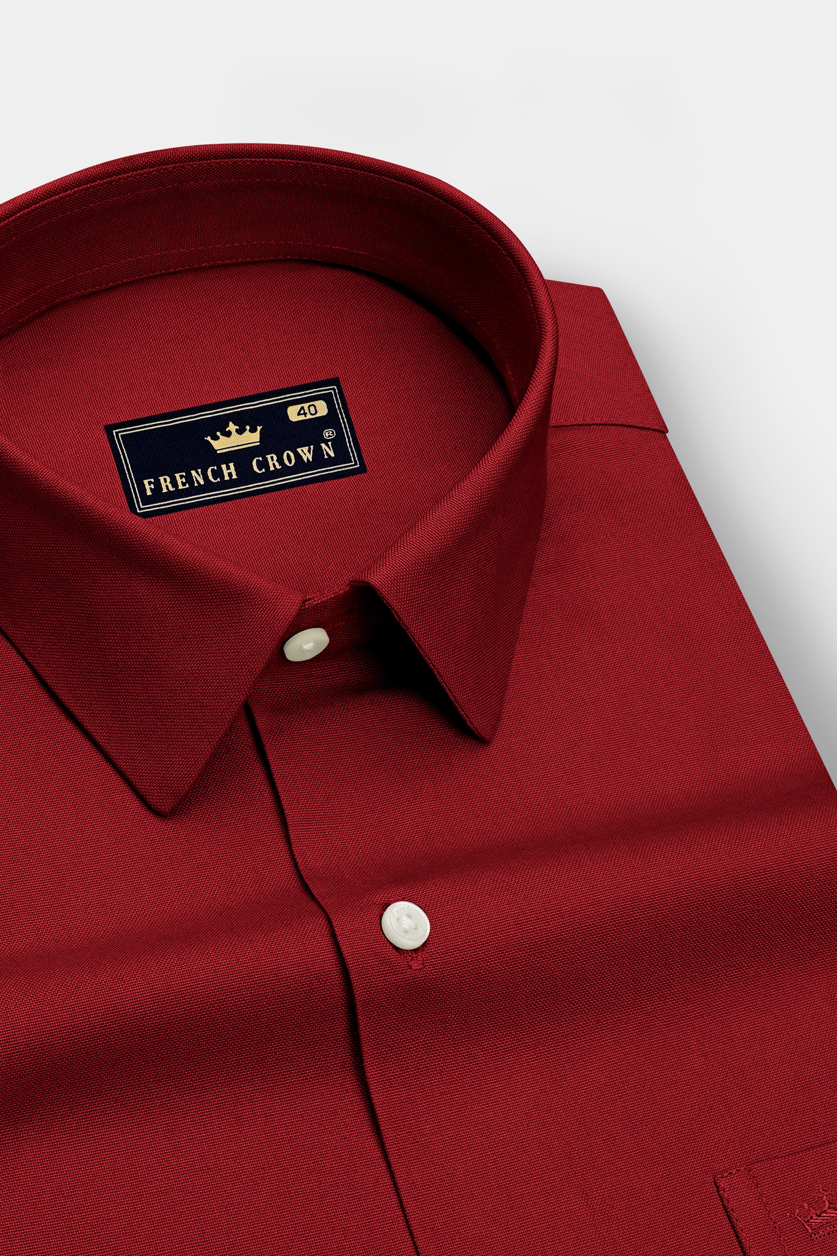 Rouge-Persian Plum Red Oxford Premium Cotton Dress Shirt