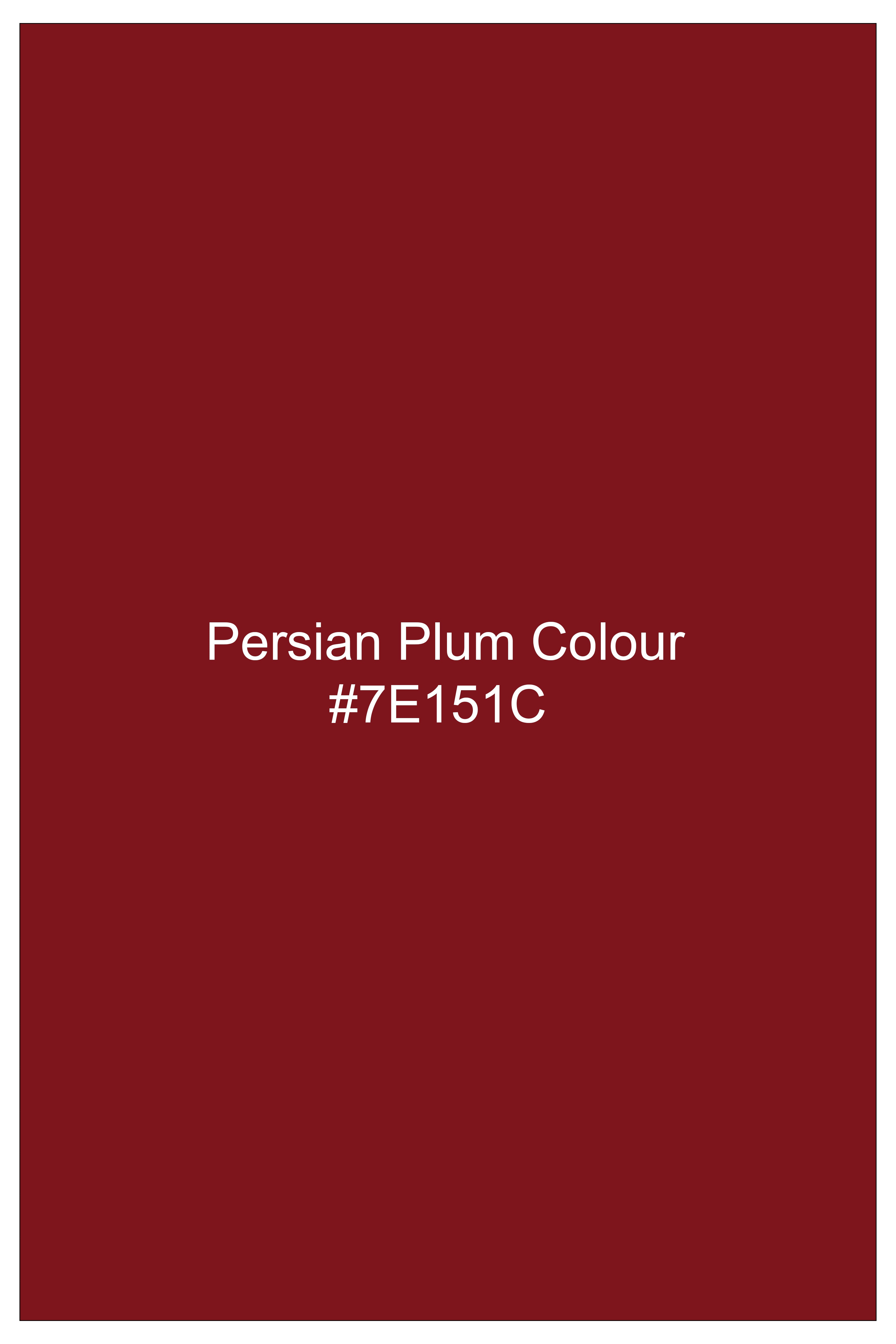 Rouge-Persian Plum Red Oxford Premium Cotton Dress Cut Away Shirt