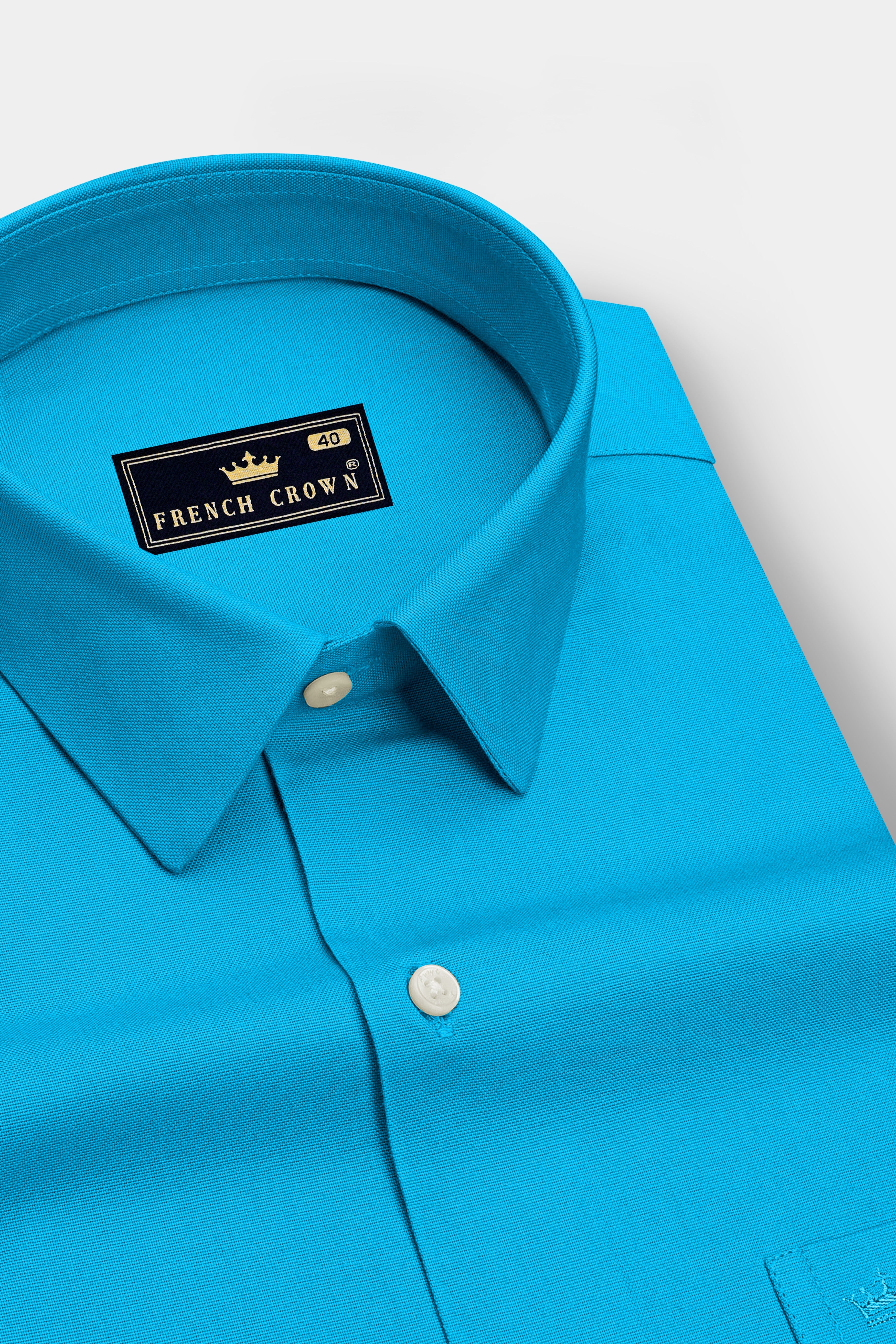 Zephyr-Butterfly Blue Oxford Premium Cotton Dress Shirt