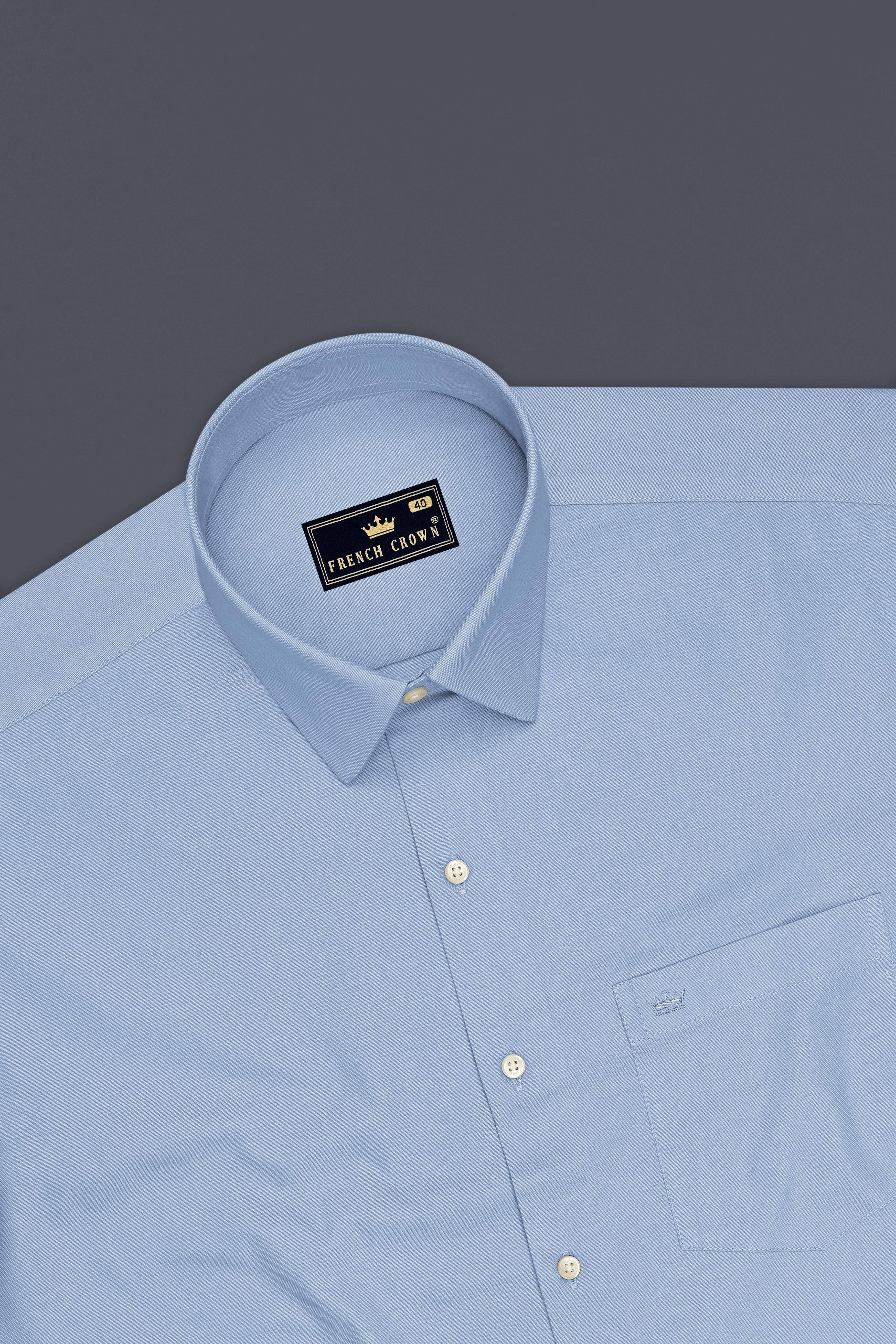 Aeris-Sky Blue Oxford Premium Cotton Dress Shirt