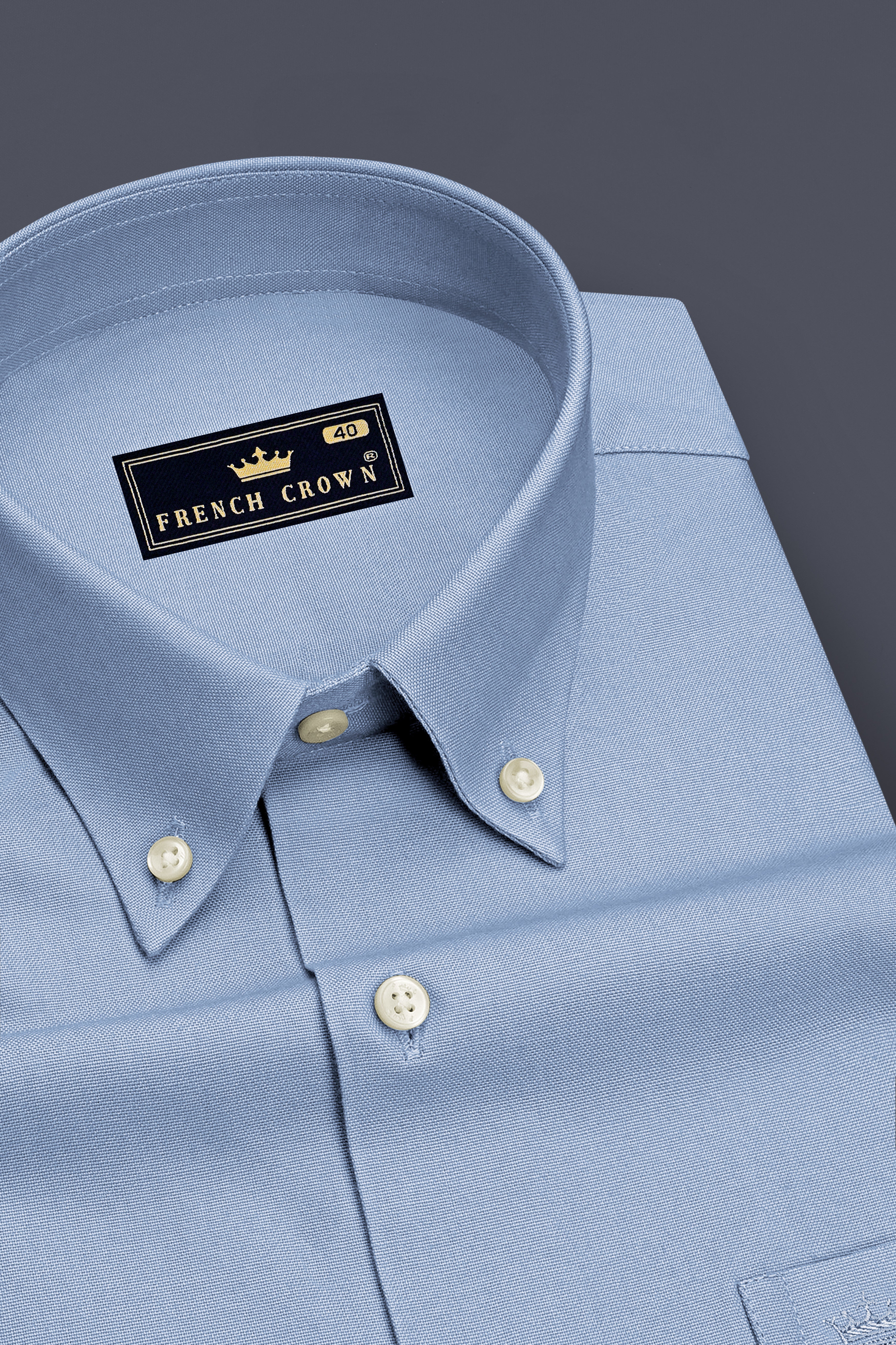 Aeris-Sky Blue Oxford Premium Cotton Dress Button Down Shirt