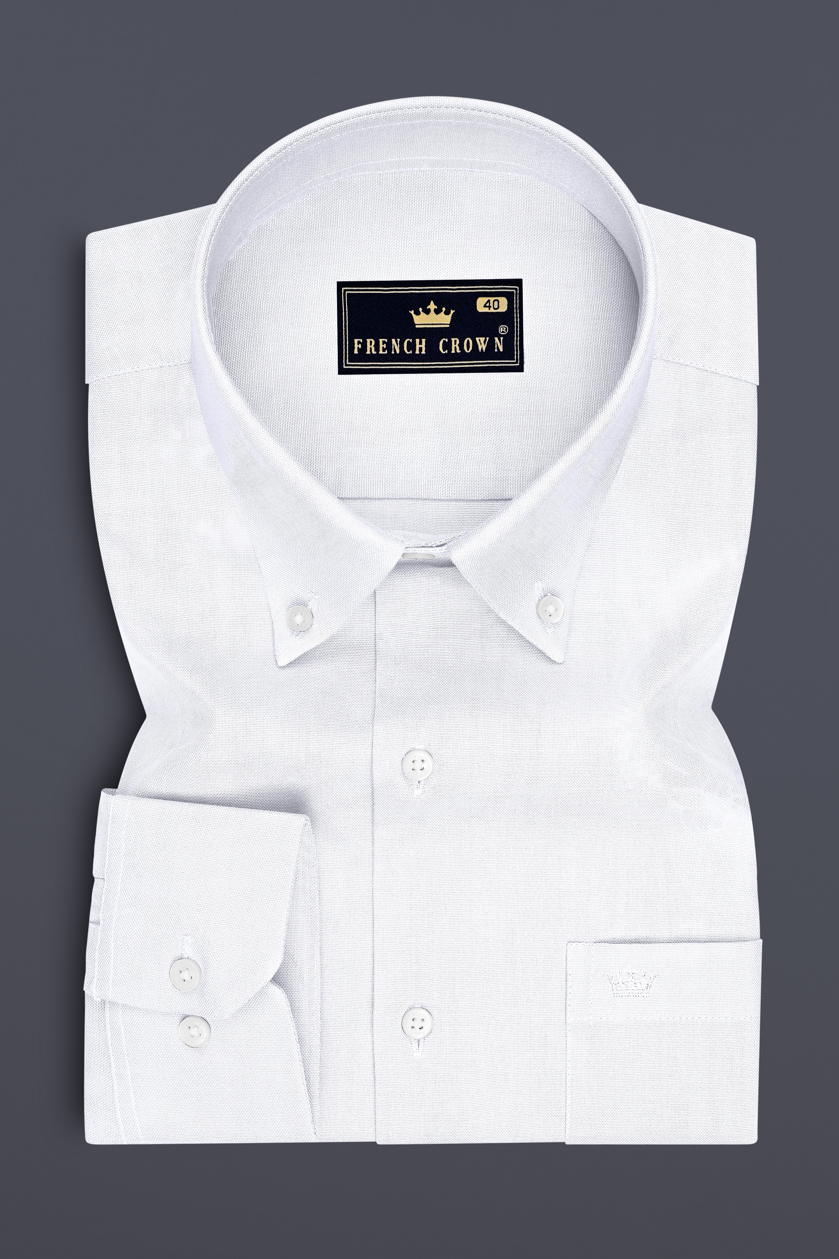Lumen-Bright White Oxford Premium Cotton Dress Button Down Shirt