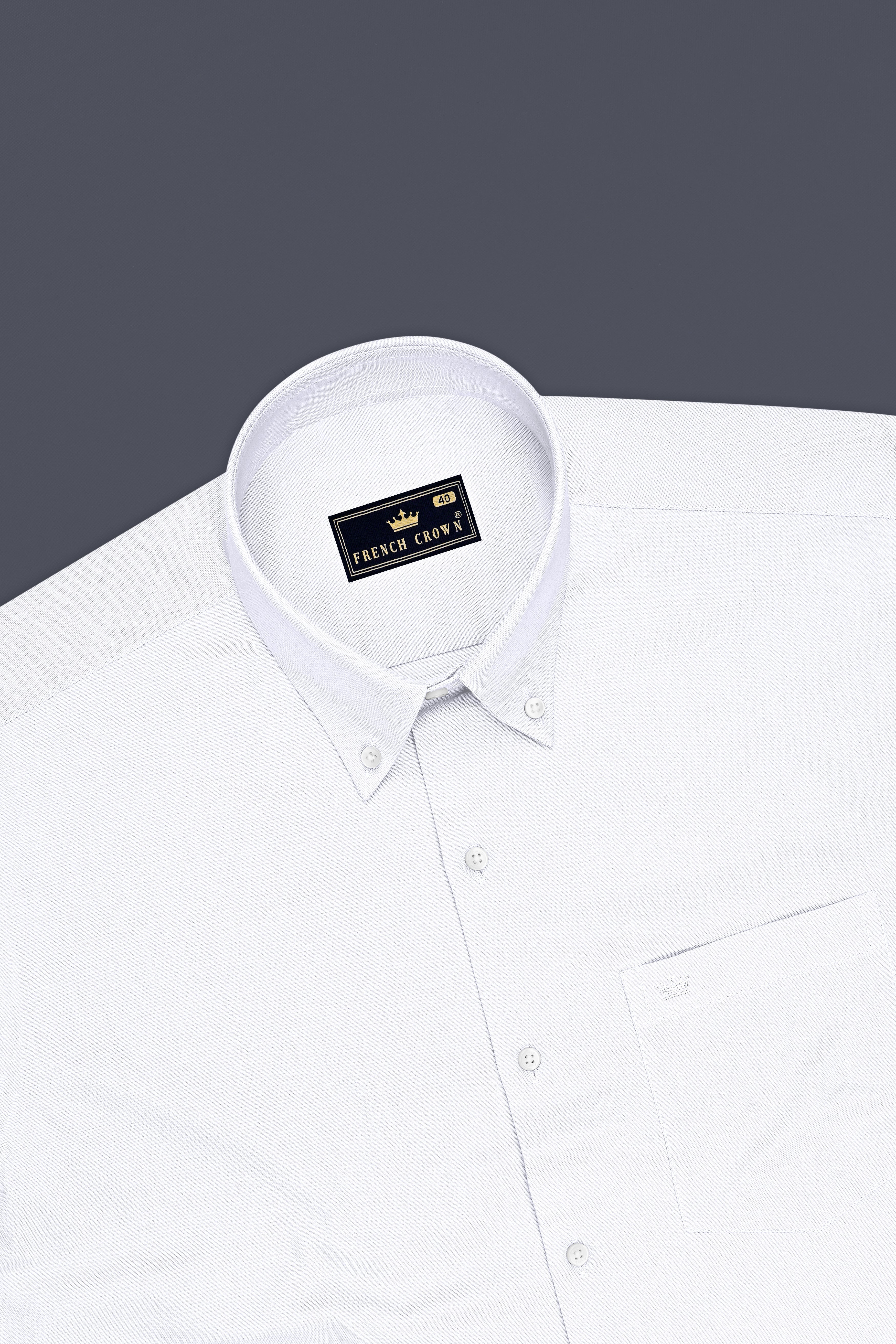 Lumen-Bright White Oxford Premium Cotton Dress Button Down Shirt