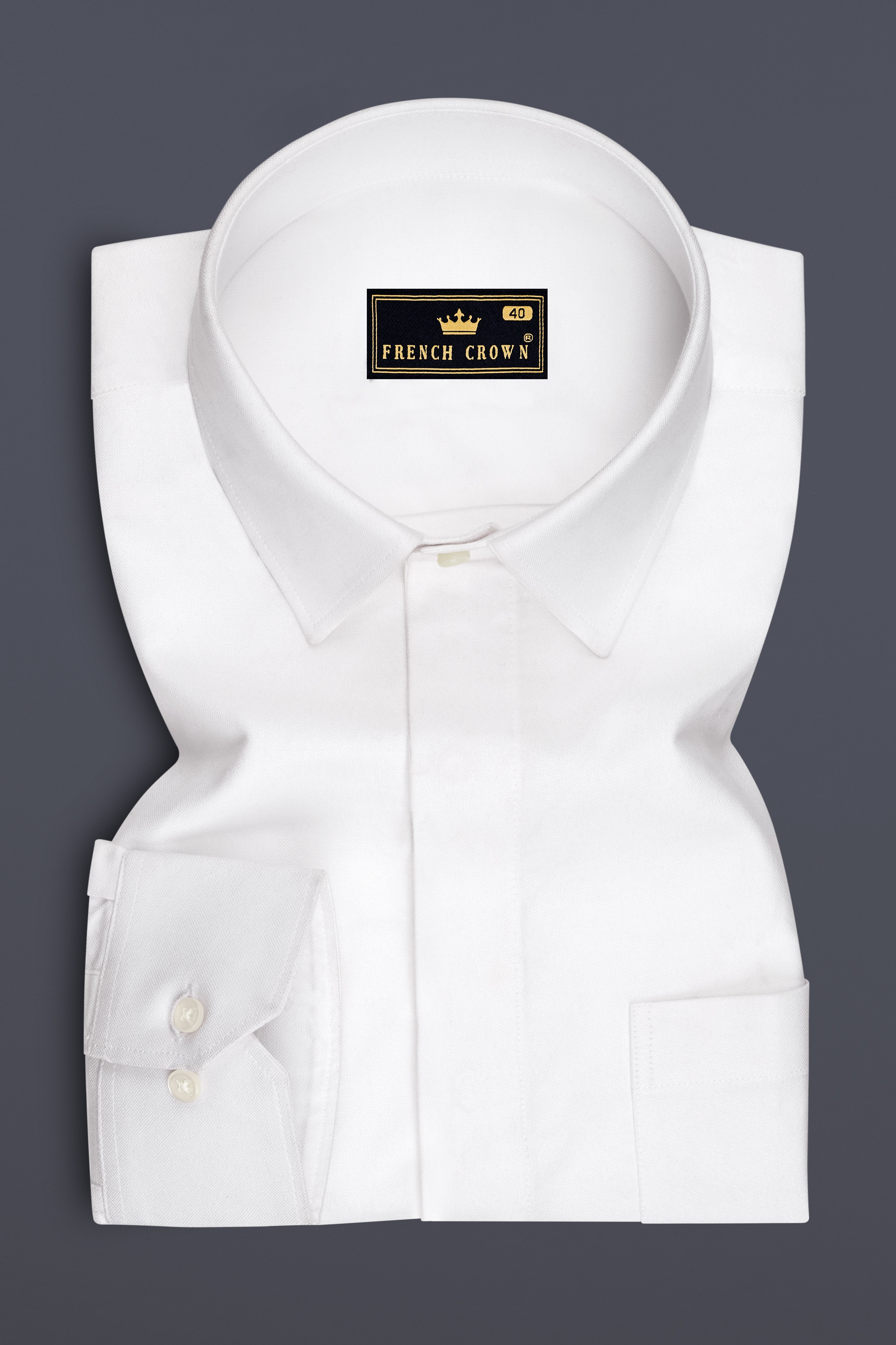 Pureva-Bright White Oxford Premium Cotton Designer Casual Shirt