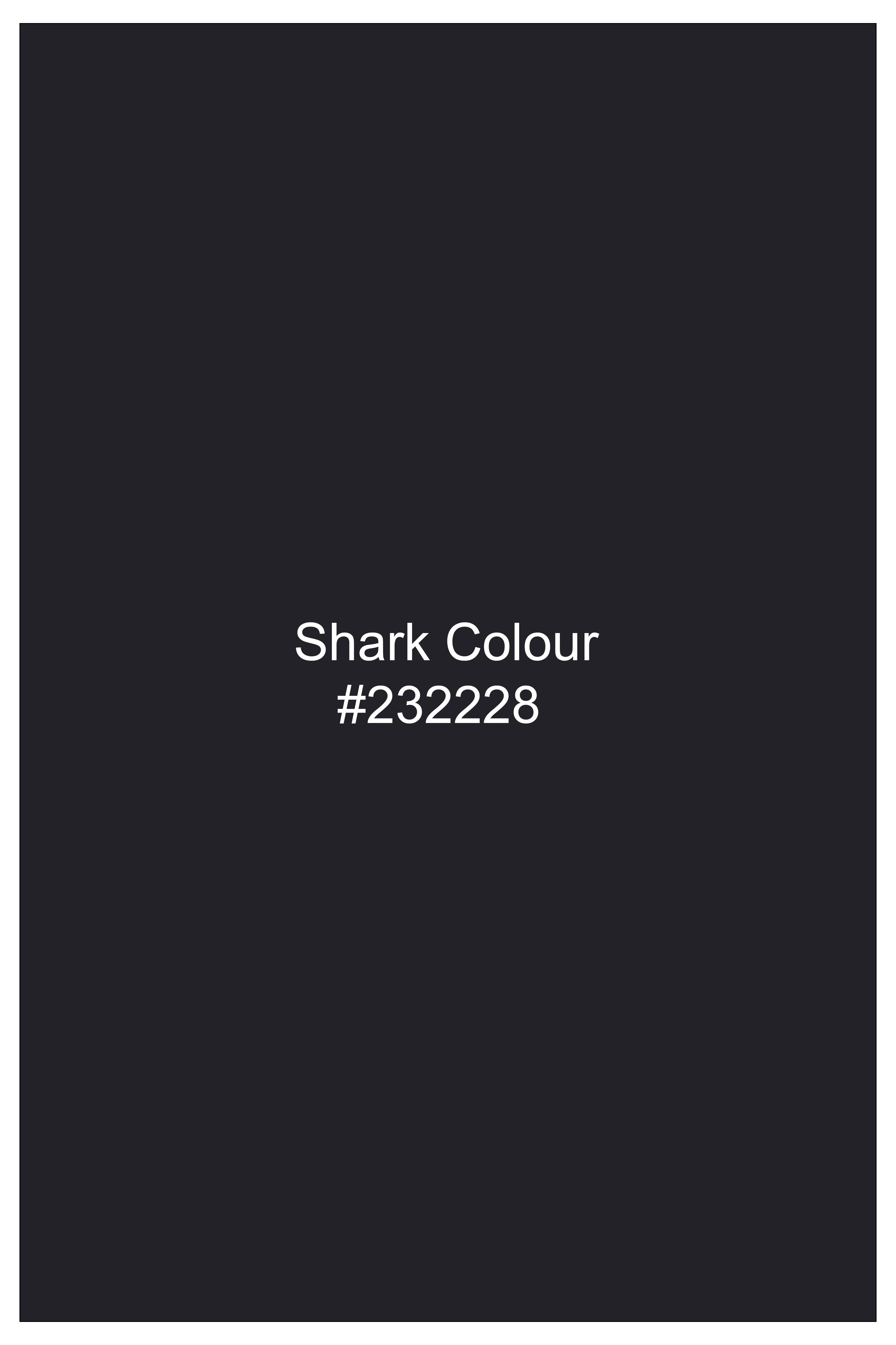 Gravix-Shark Gray Dobby Textured Premium Giza Cotton Dress Shirt