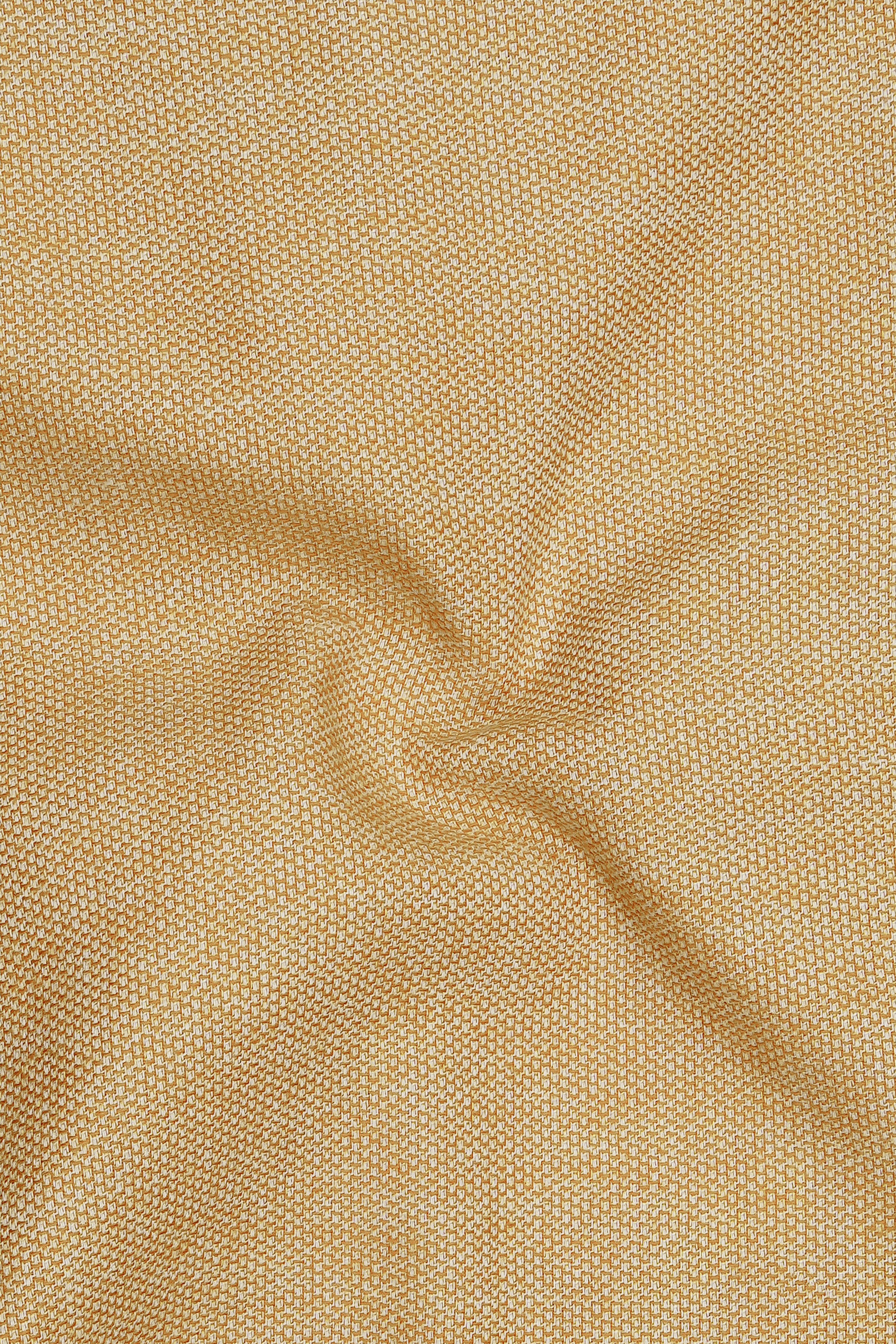 Eldor-Sorrell Brown Dobby Textured Premium Giza Cotton Dress Shirt