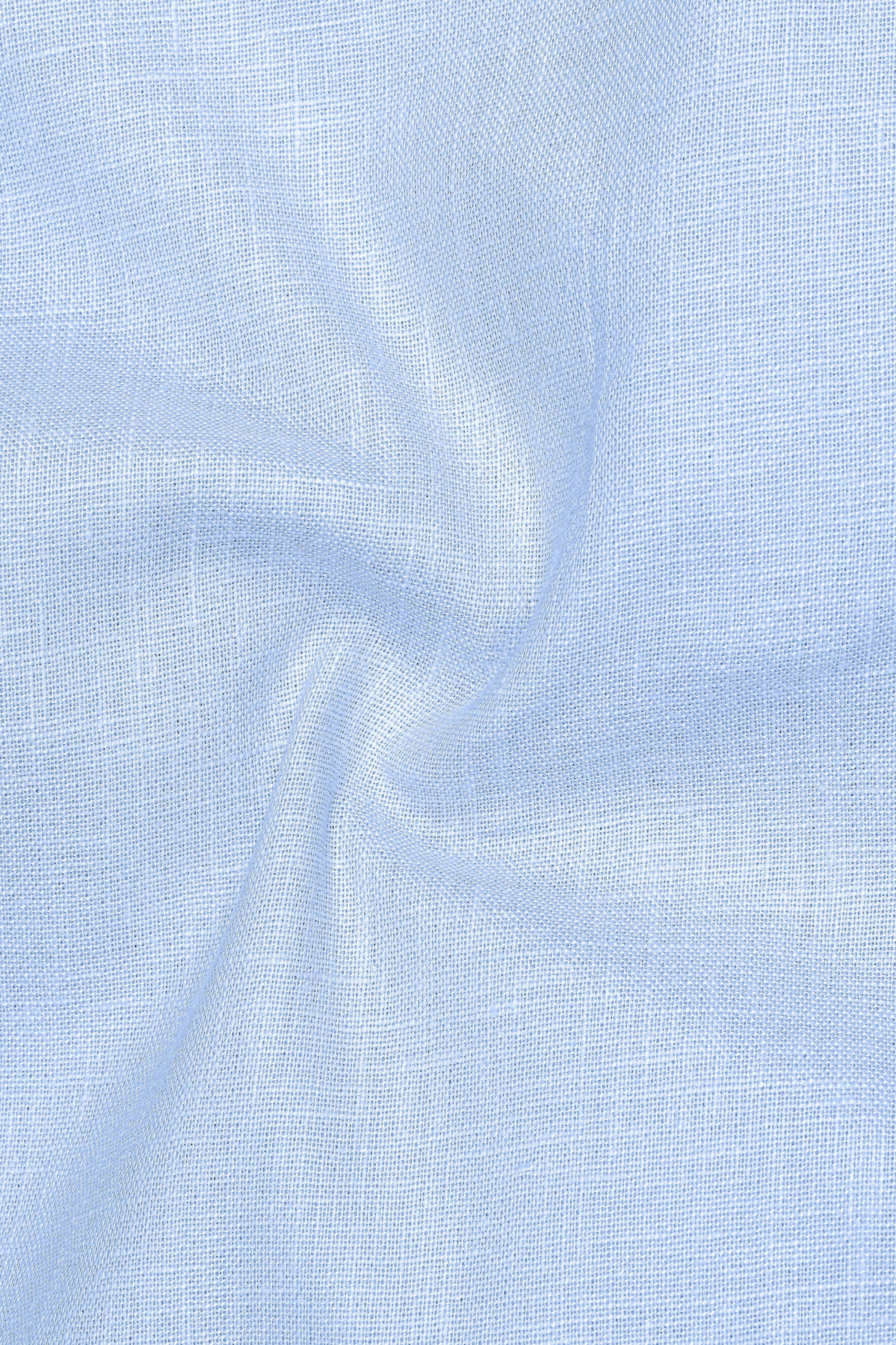 Azure-Tropical Sky Blue Luxurious Linen Dress Shirt