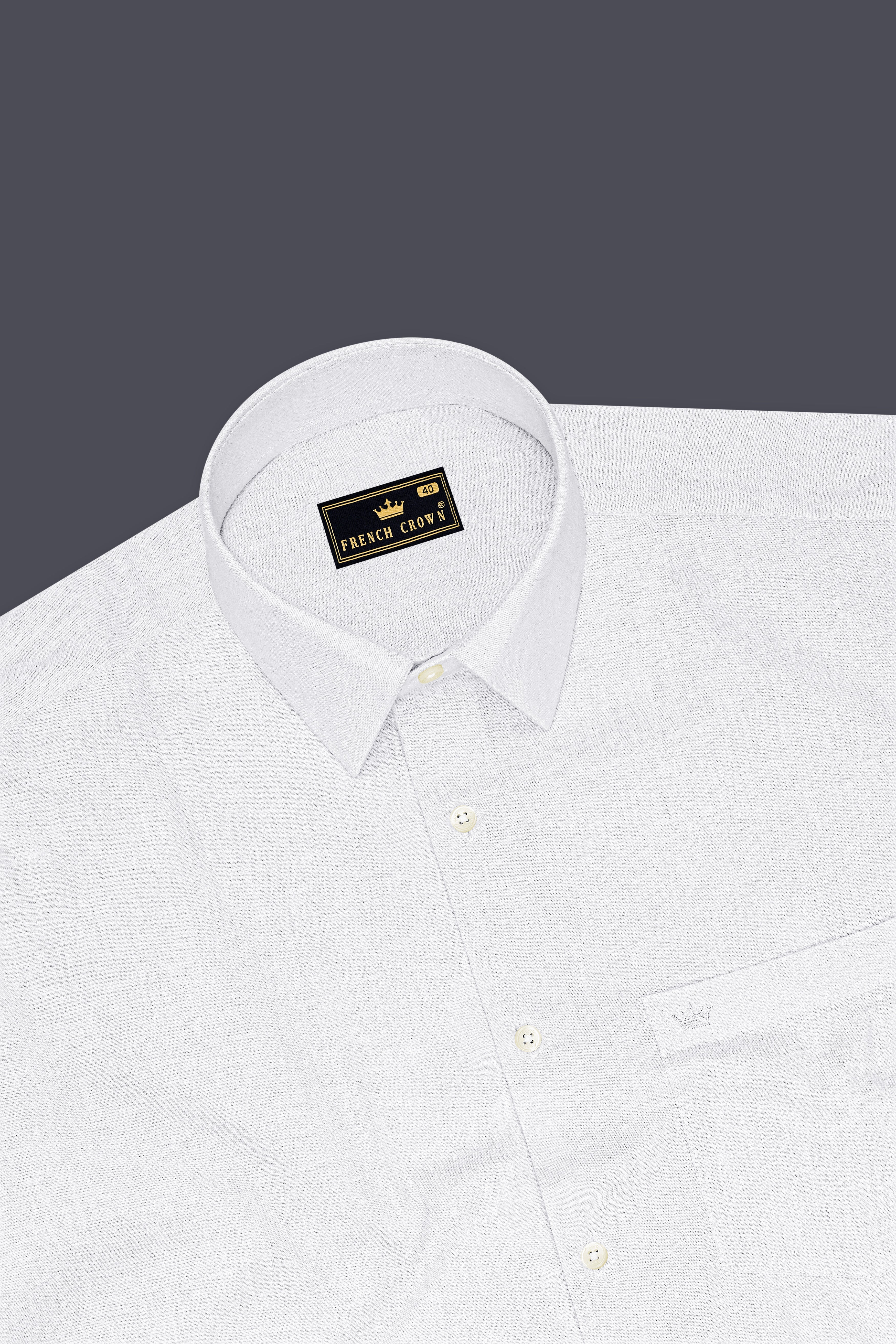 Luceo-Bright White Luxurious Linen Dress Shirt