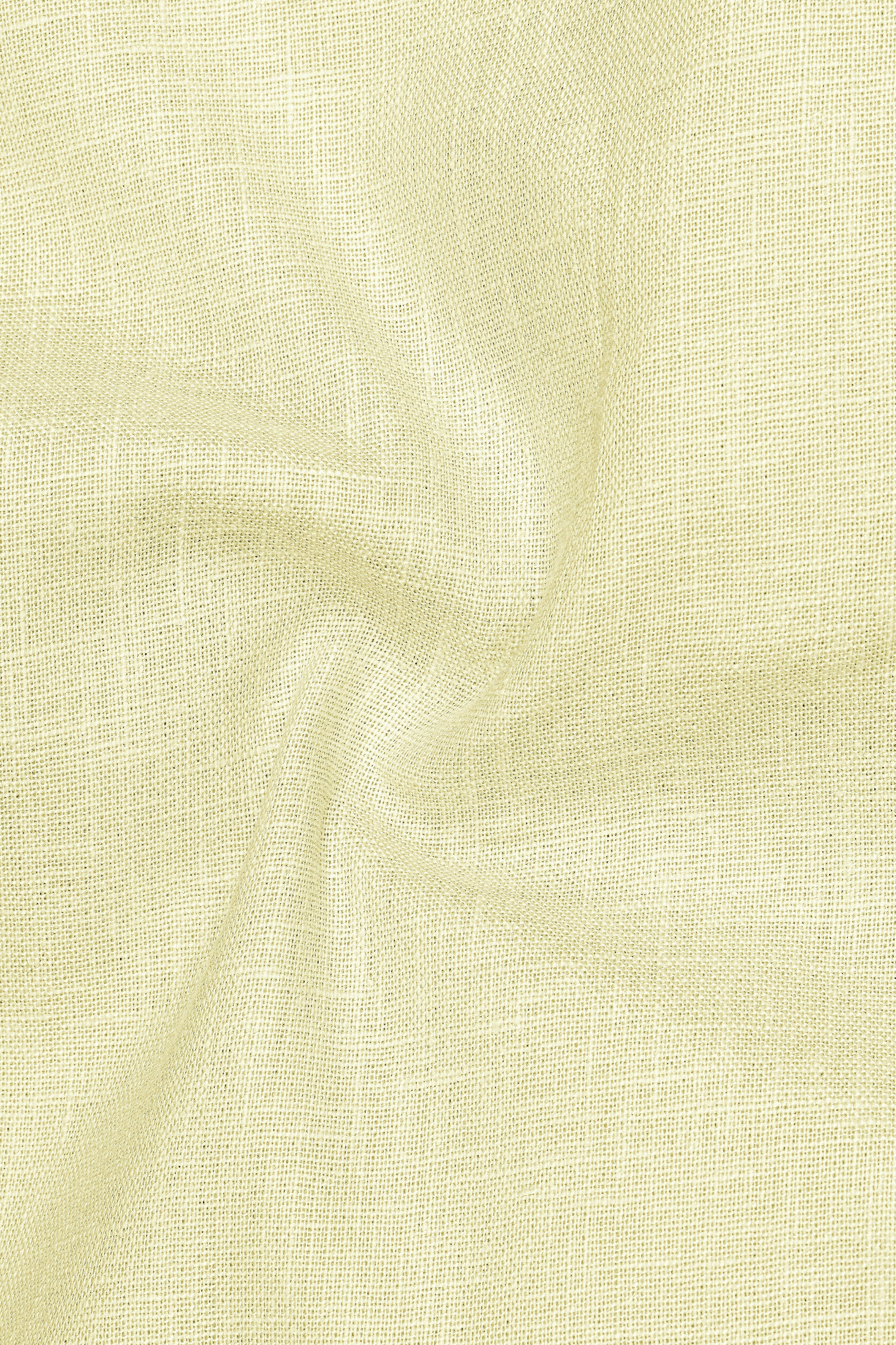 Flavian-Spring Yellow Luxurious Linen Mandarin Dress Shirt