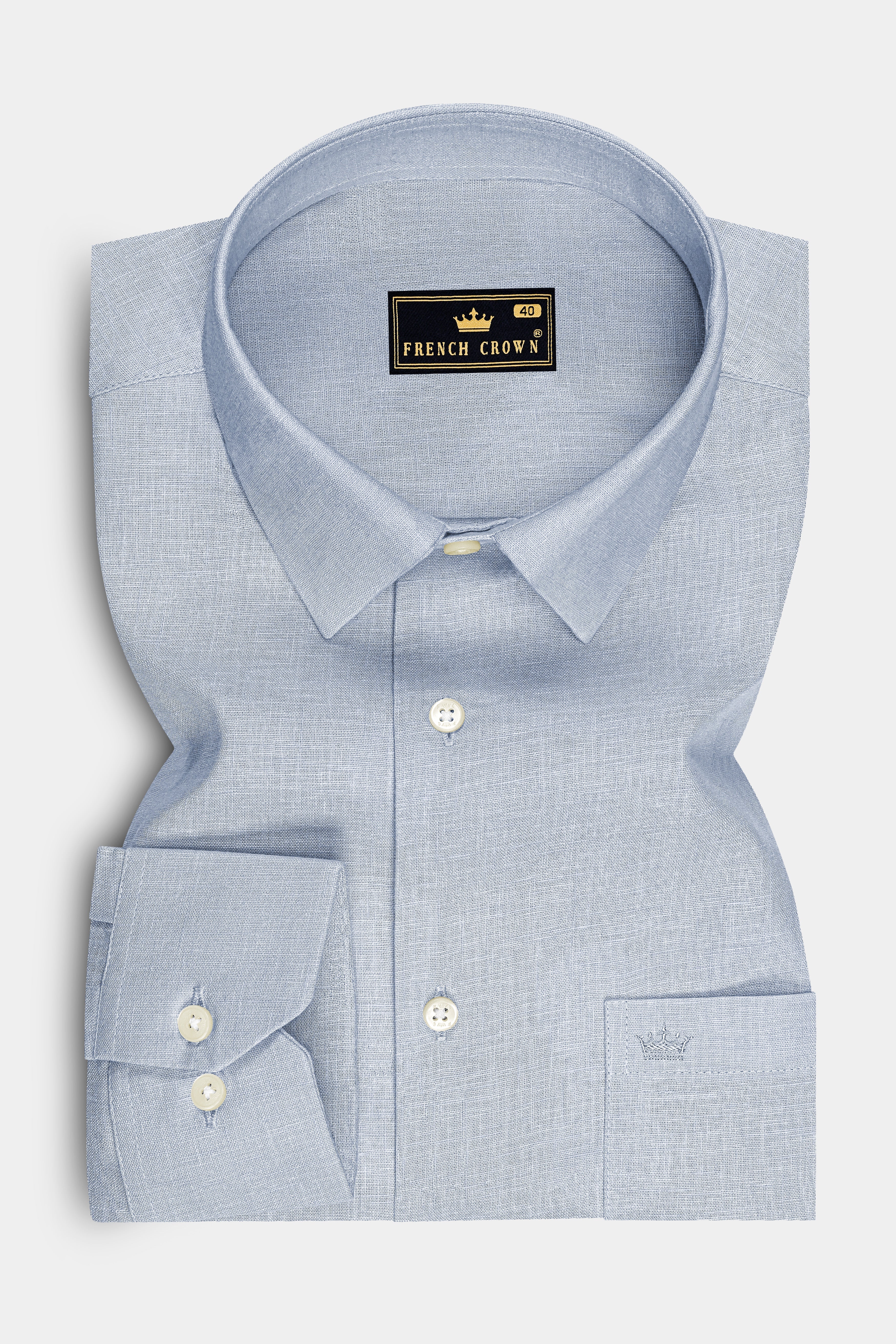 Nimbus-Casper Gray Luxurious Linen Dress Shirt