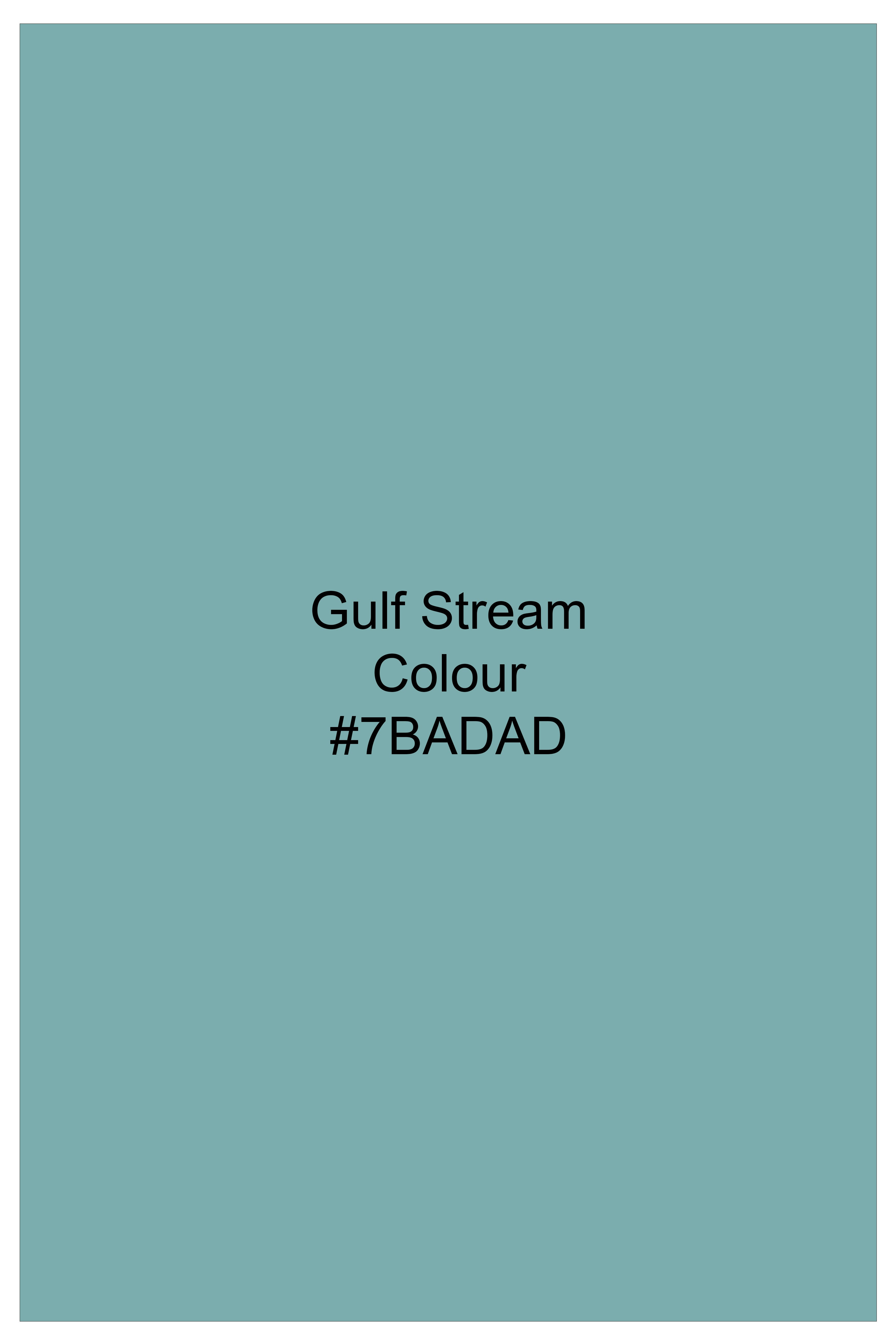 Verdant-Gulf Stream Green Luxurious Linen Mandarin Dress Shirt