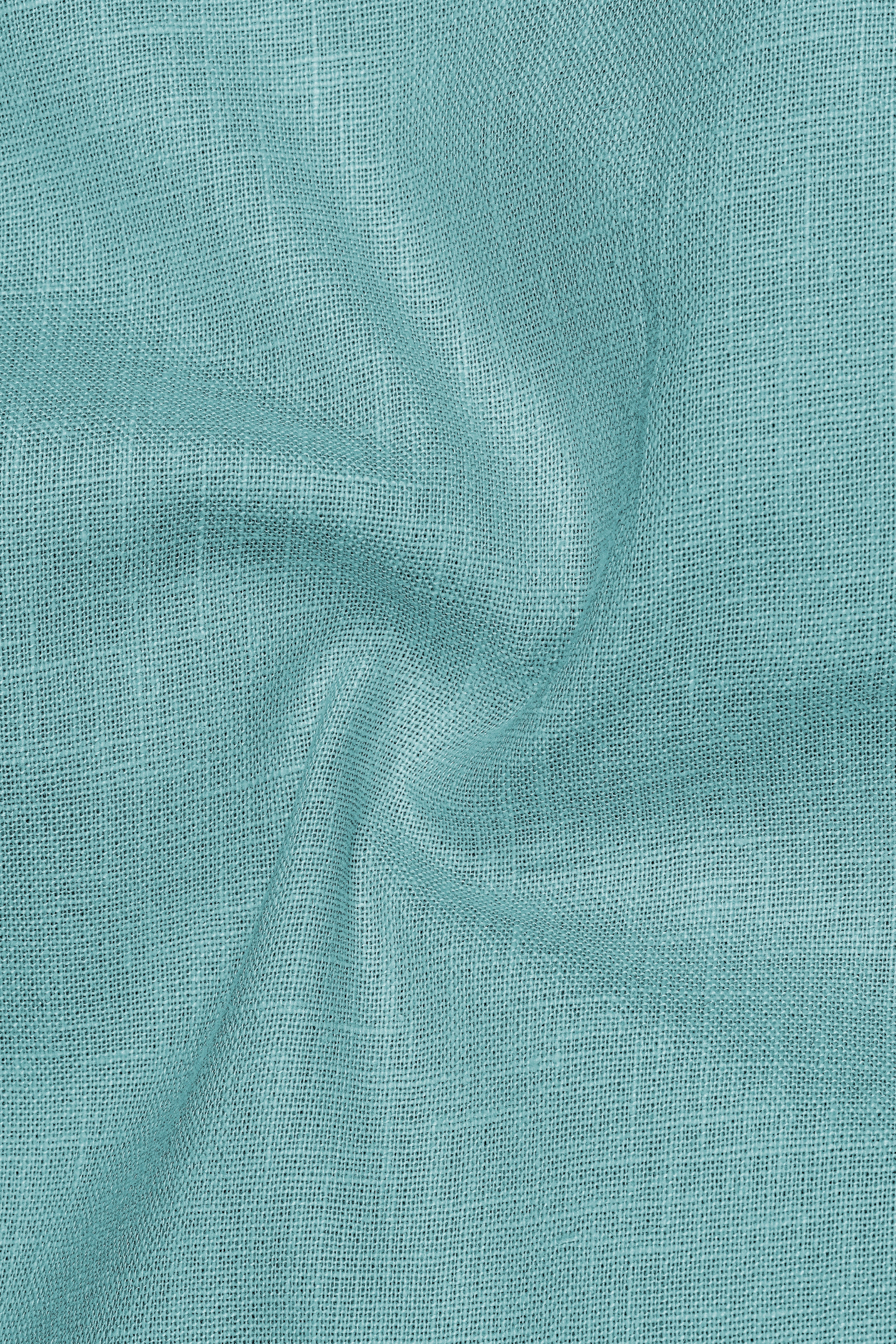 Verdant-Gulf Stream Green Luxurious Linen Button Down Dress Shirt