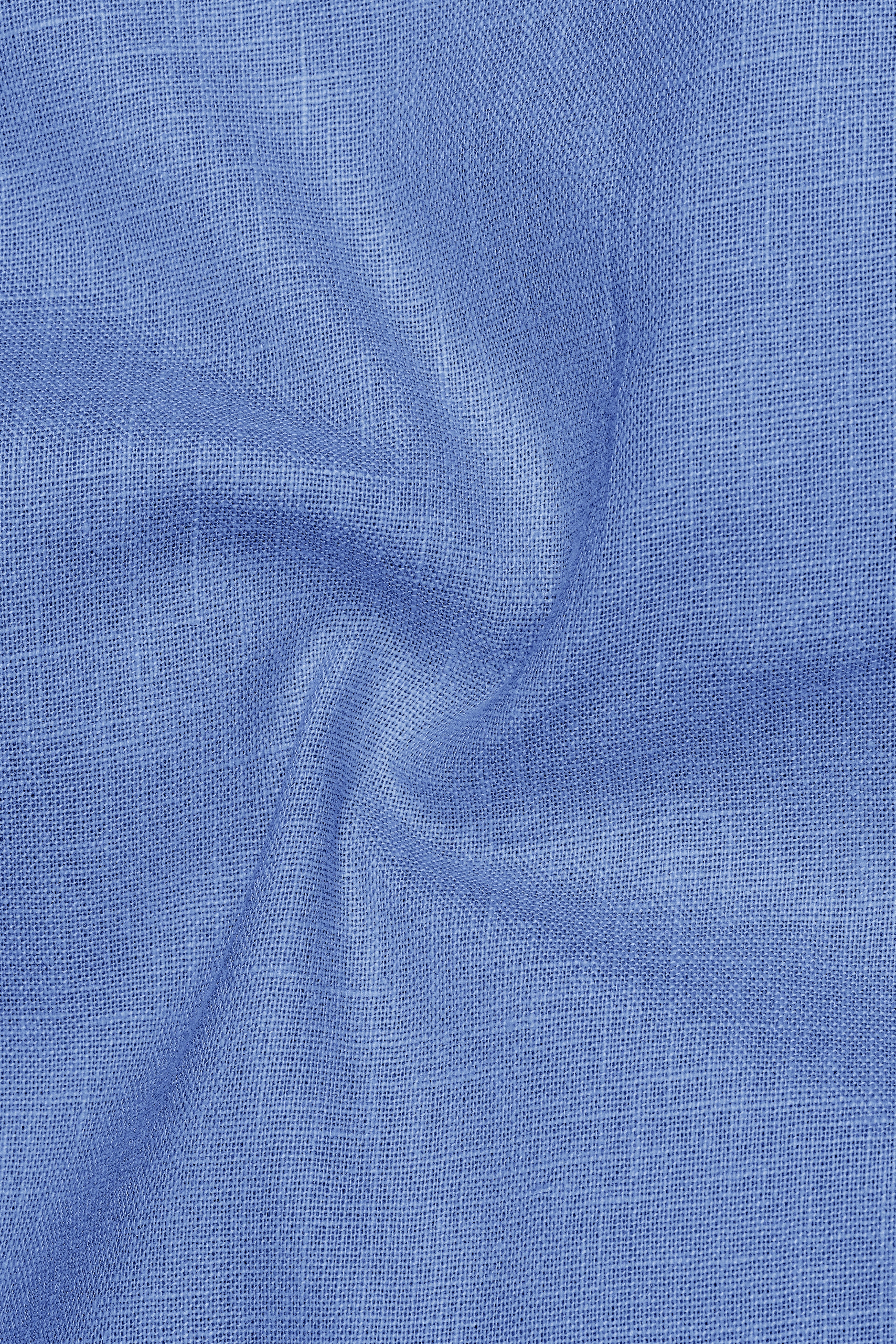 Lagoon-Glaucous Blue Luxurious Linen Dress Shirt