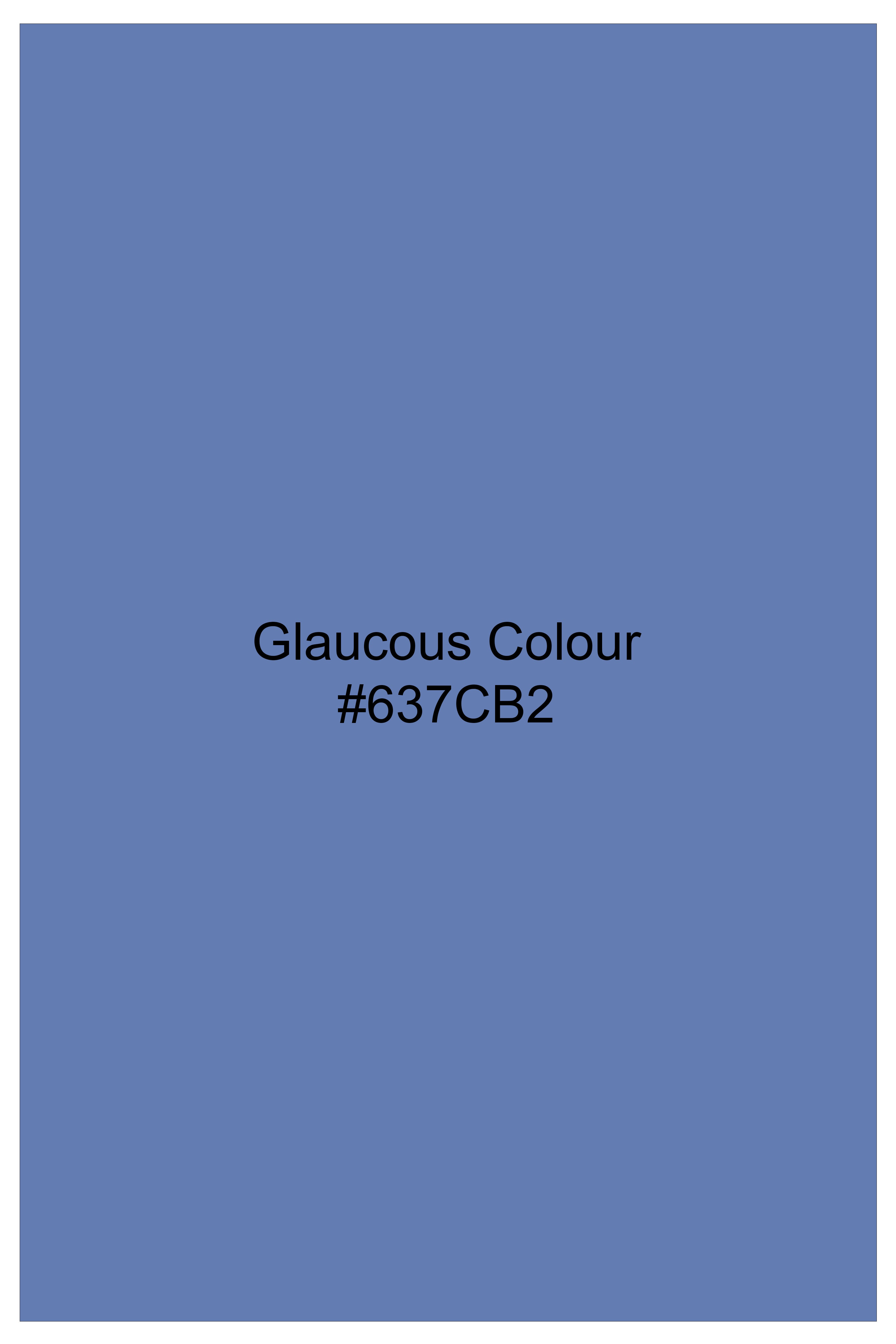 Lagoon-Glaucous Blue Luxurious Linen Dress Shirt