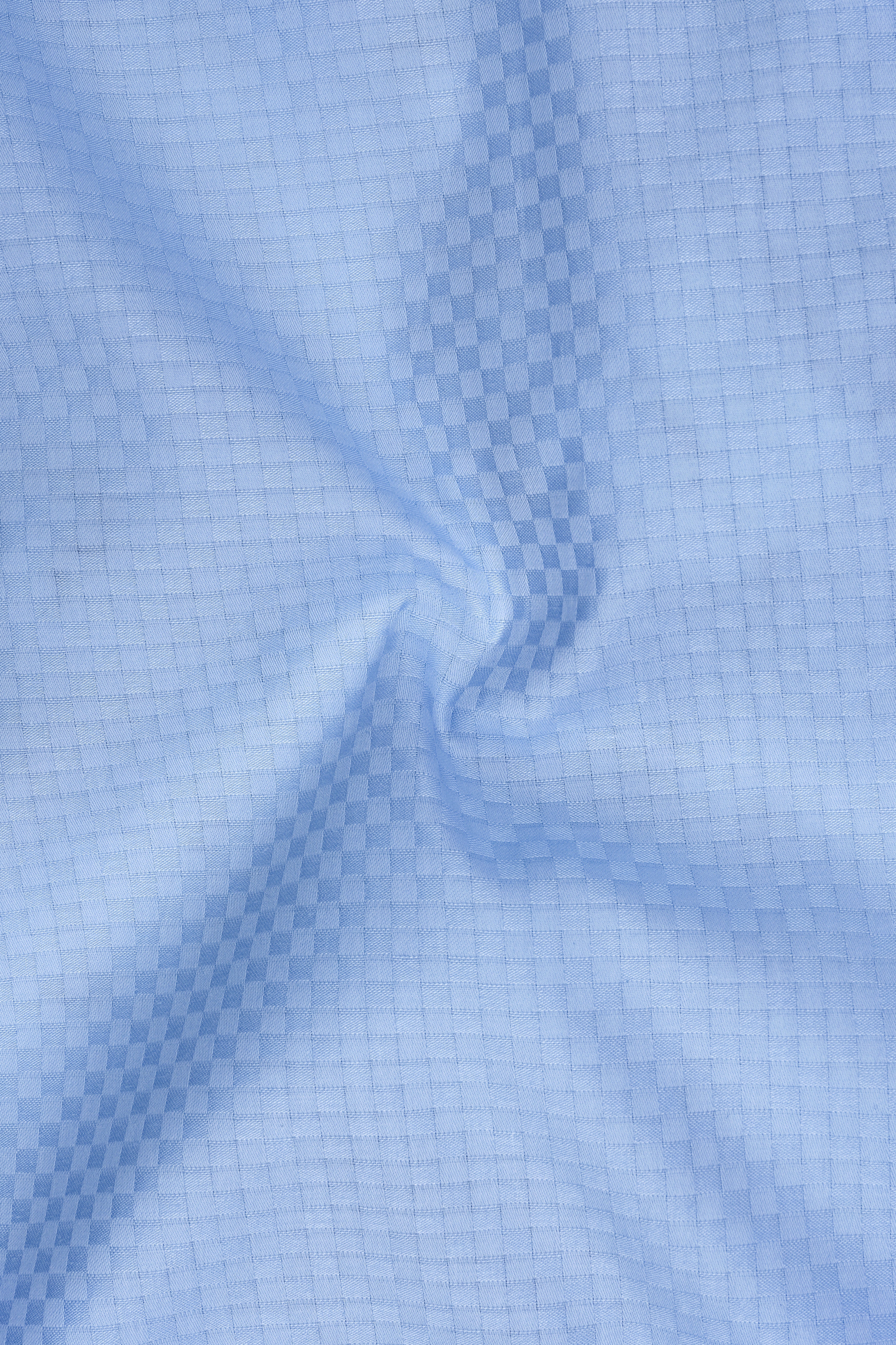 Cerule-Pastel Blue Dobby Textured Premium Giza Cotton Dress Shirt