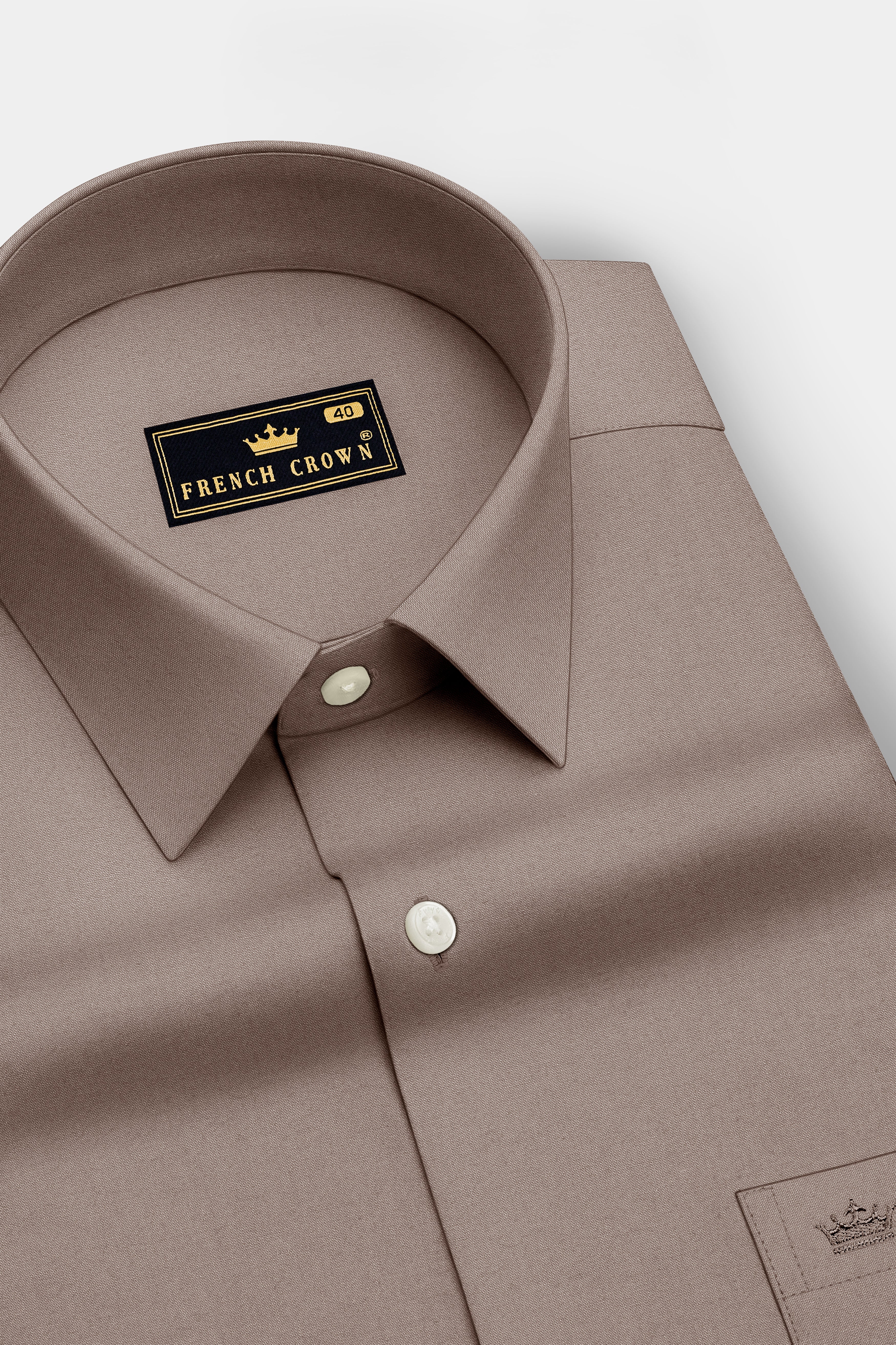 Soren-Hurricane Brown Premium Giza Cotton Dress Shirt