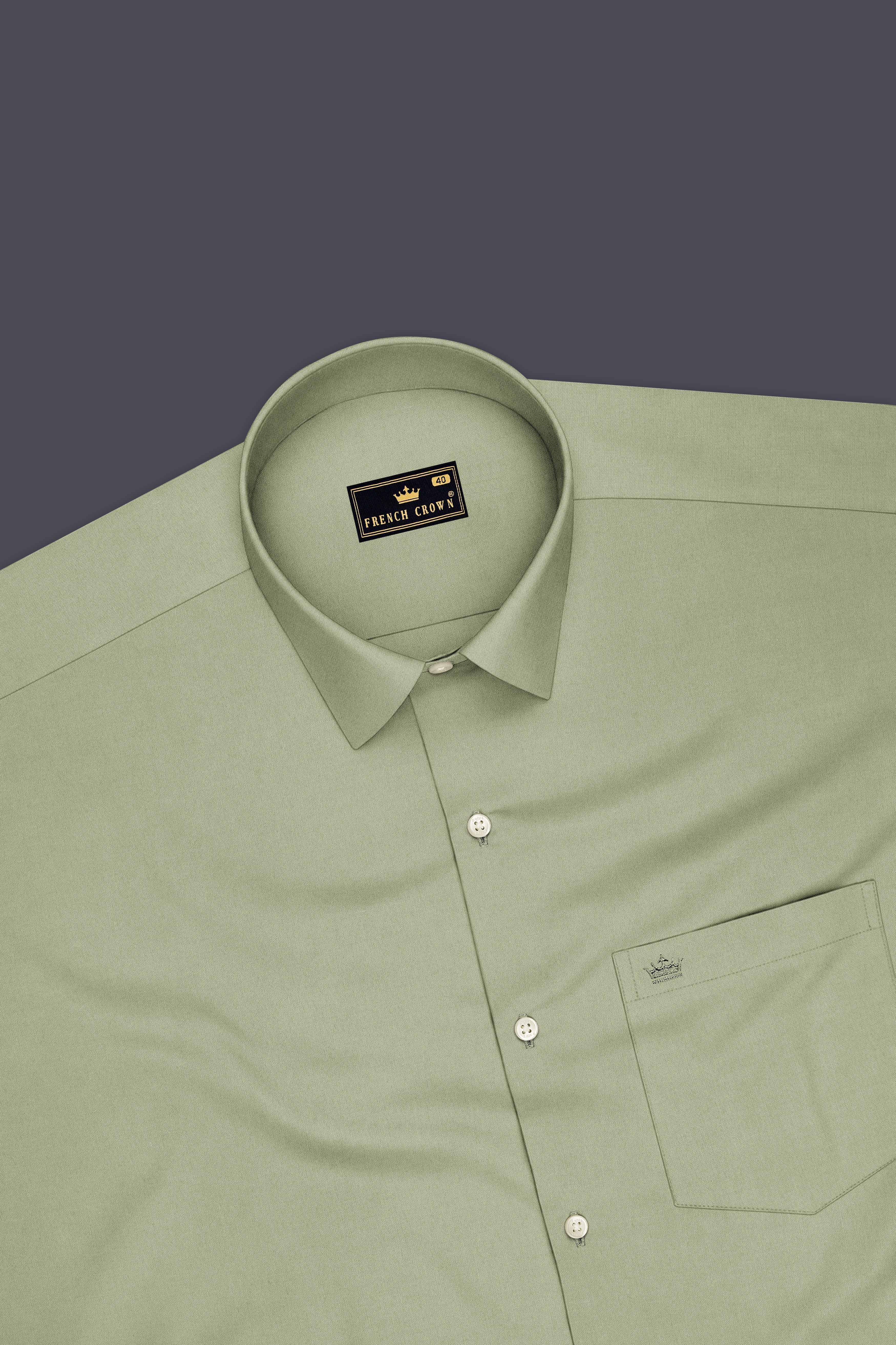 Verdure-Locust Green Premium Giza Cotton Dress Shirt