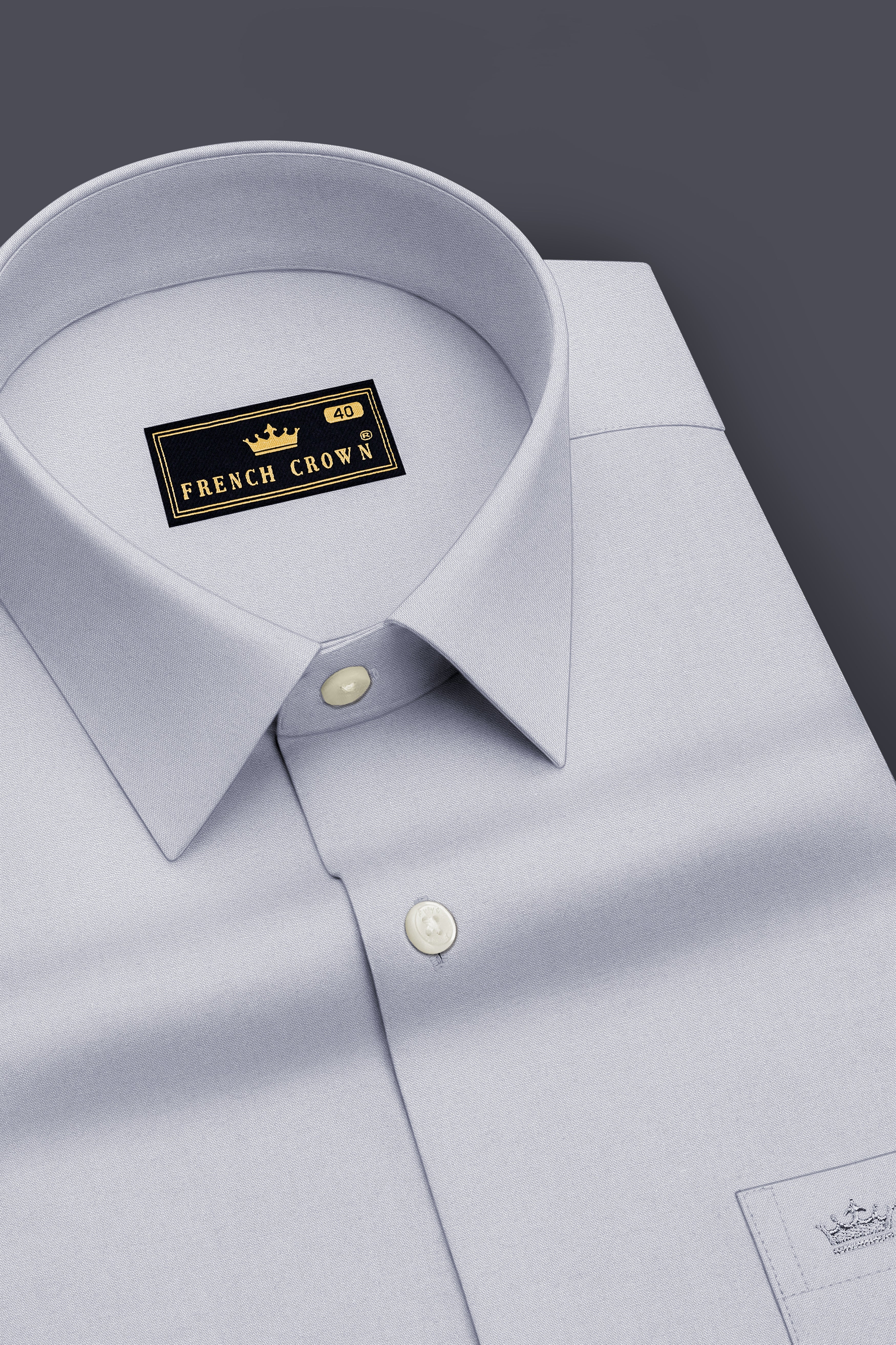 Drift-Heather Gray Premium Giza Cotton Dress Shirt